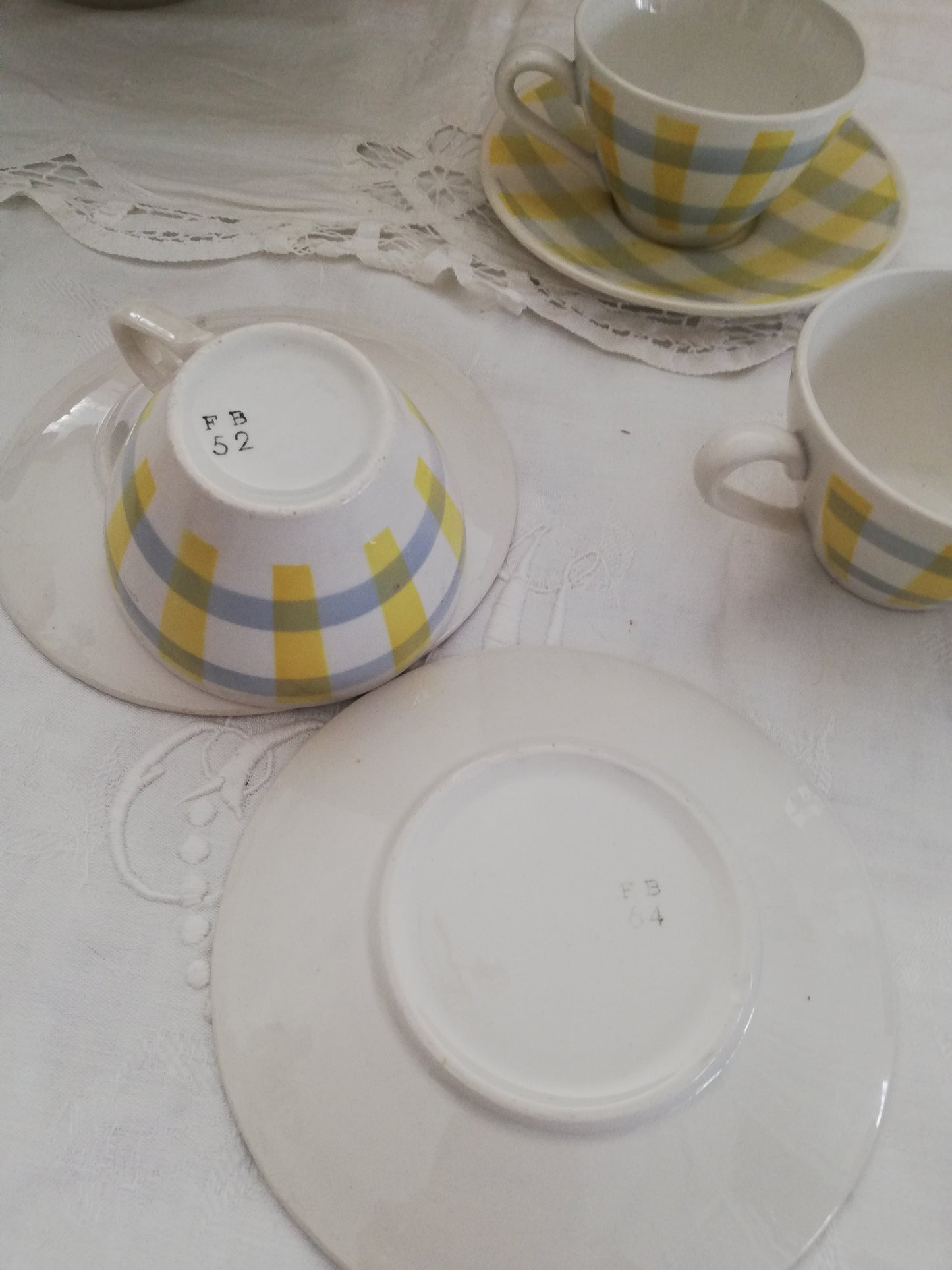 Tasses et sous tasses Badonviller