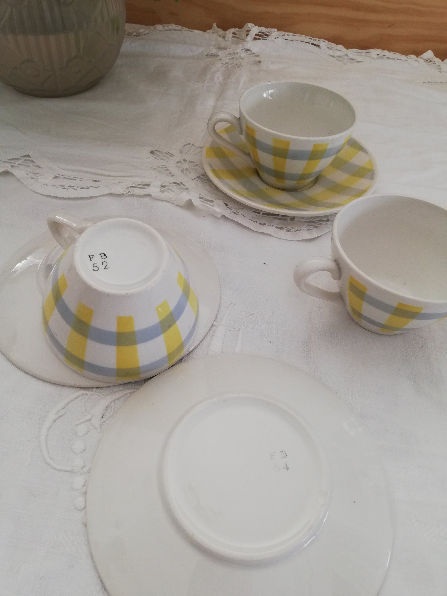 Tasses et sous tasses Badonviller