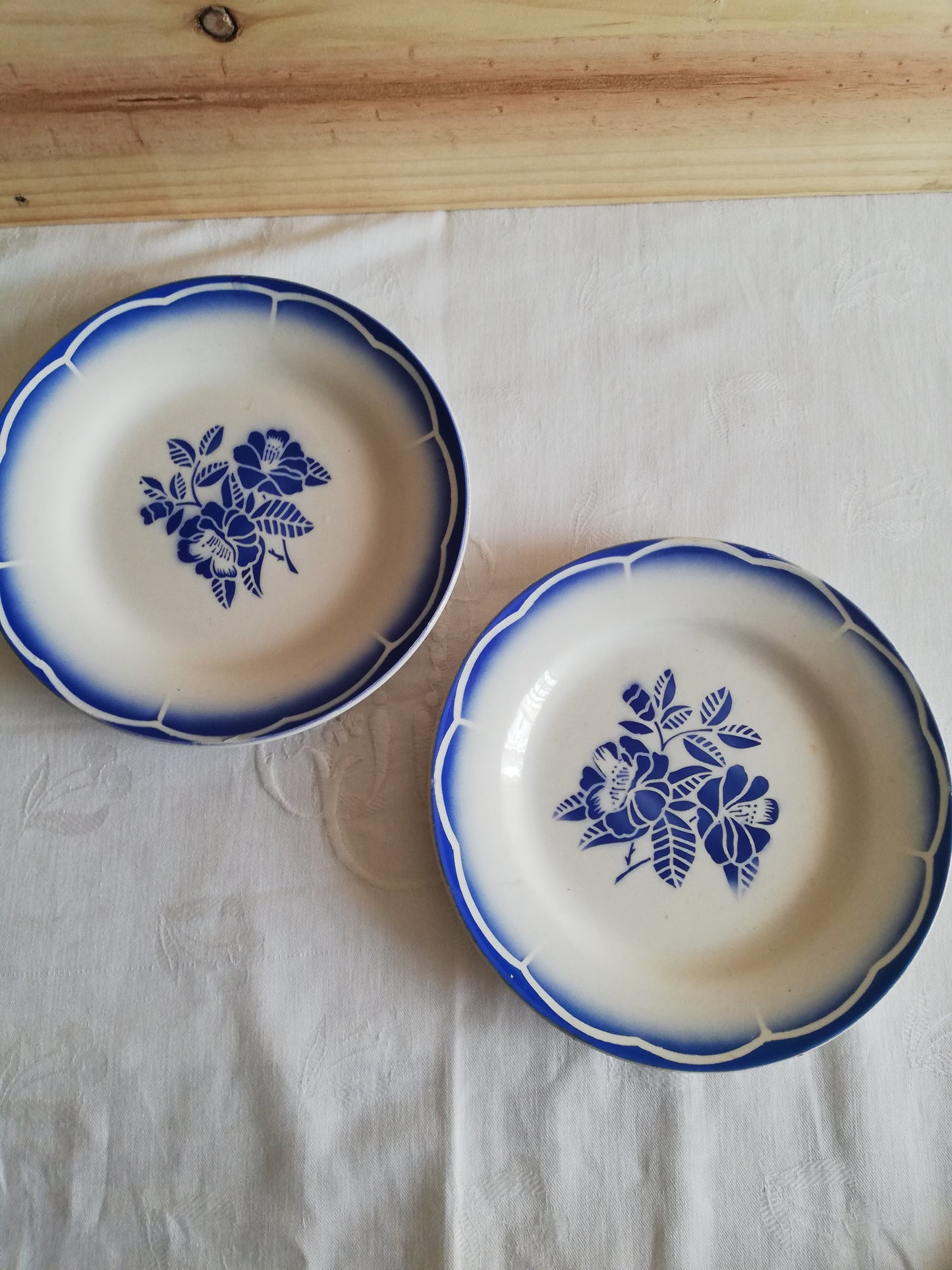 2 Assiettes Dessert Marsac Digoin Sarreguemines