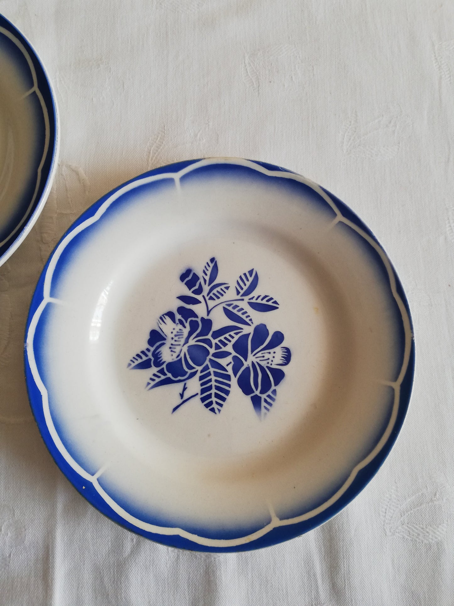 2 Assiettes Dessert Marsac Digoin Sarreguemines