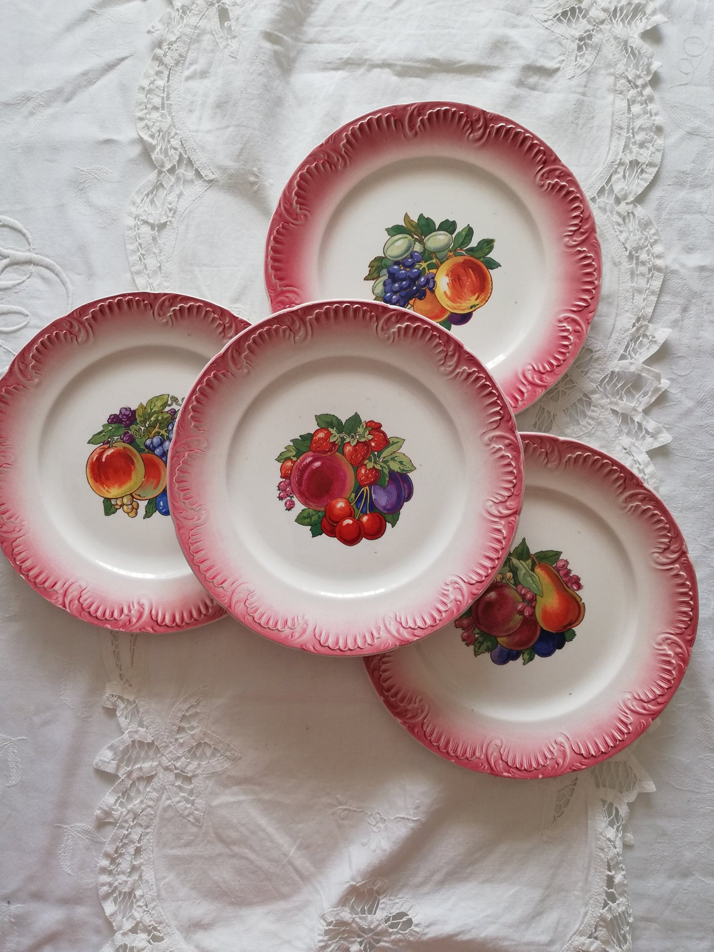 Assiette Barbotine Fruit Digoin Sarreguemines (Copier)