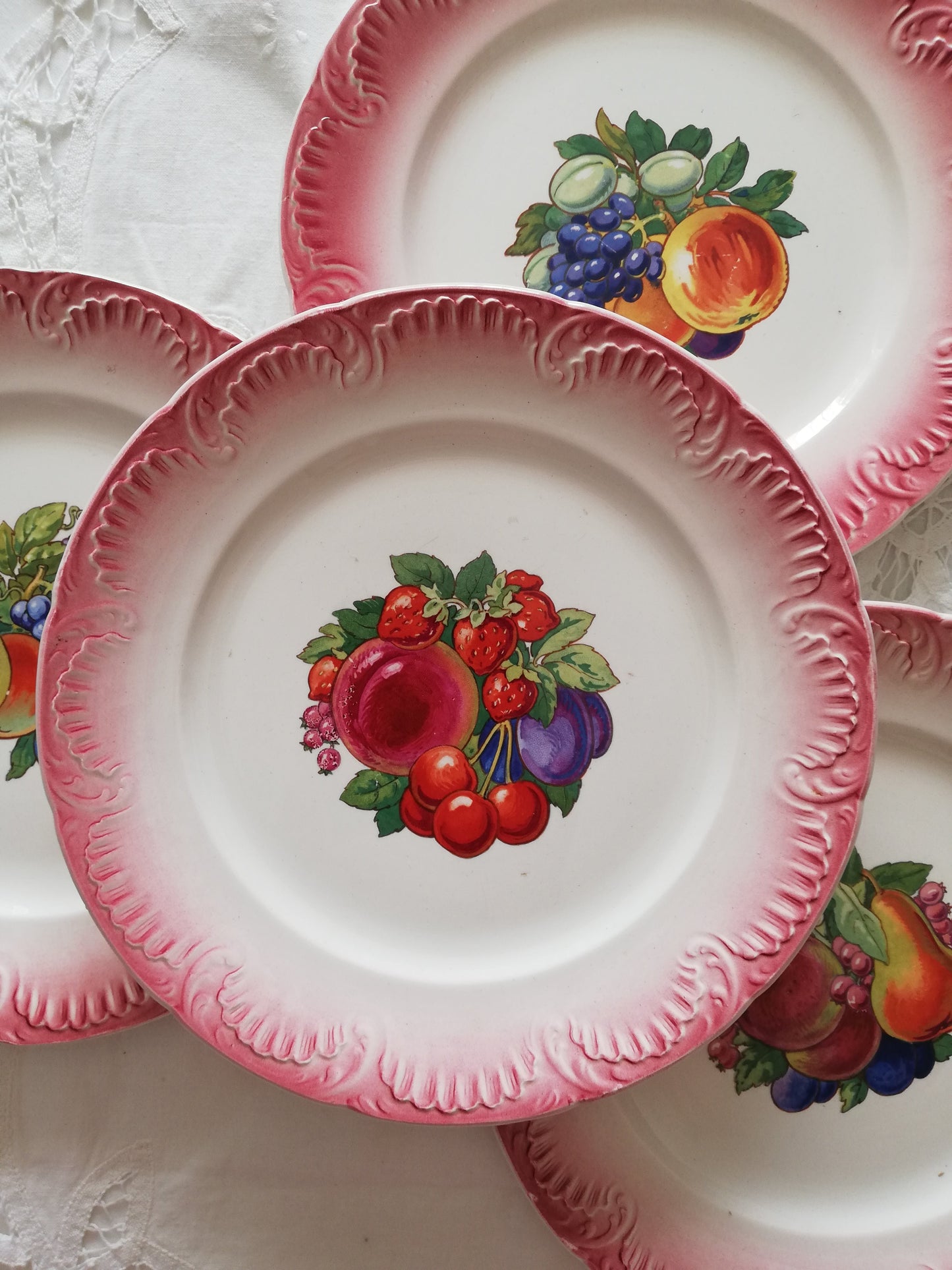 Assiette Barbotine Fruit Digoin Sarreguemines (Copier)
