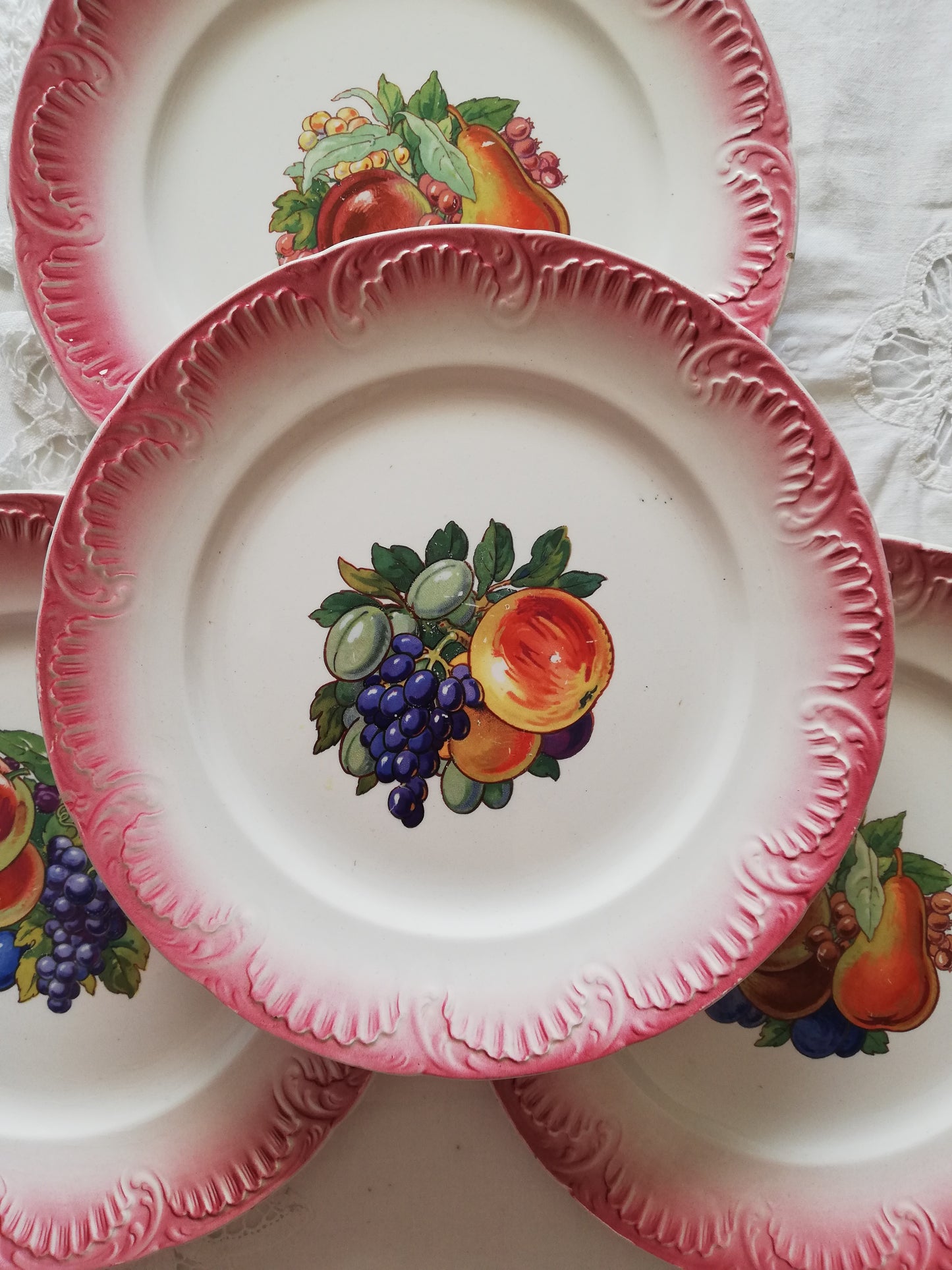 Assiette Barbotine Fruit Digoin Sarreguemines (Copier)