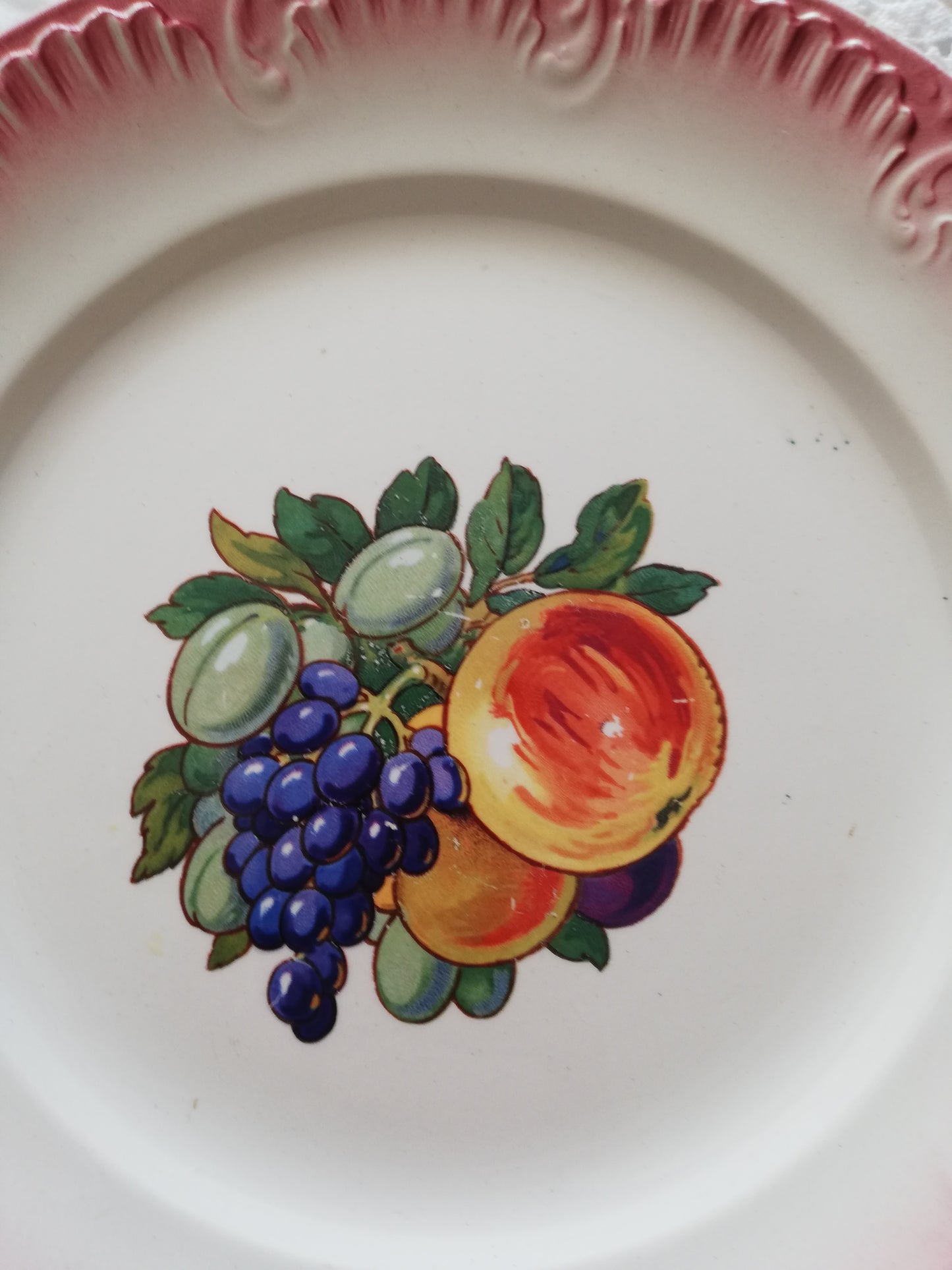 Assiette Barbotine Fruit Digoin Sarreguemines (Copier)