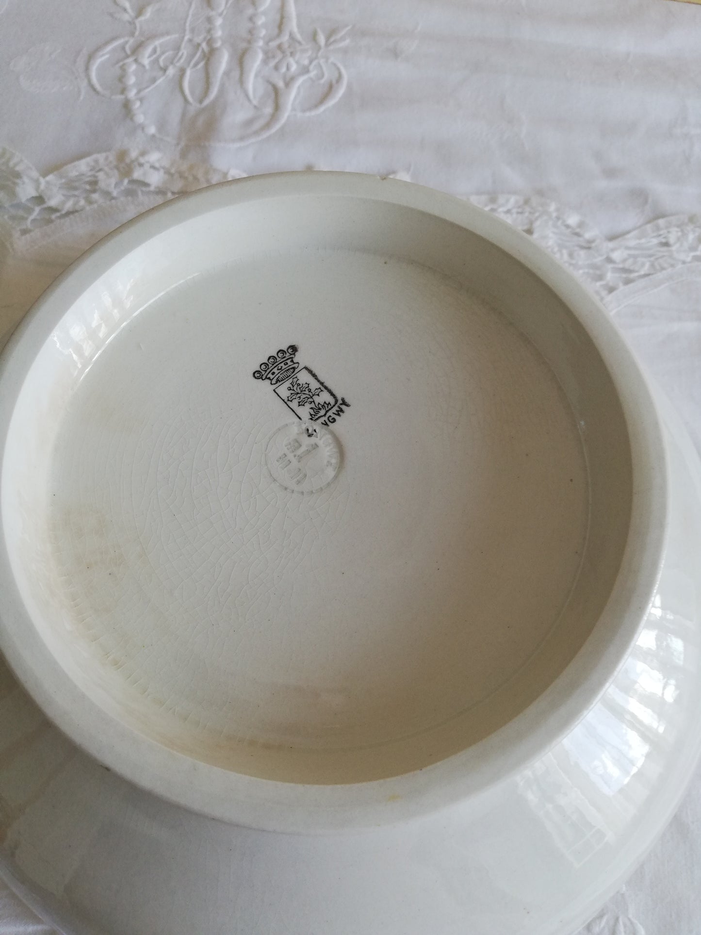 Longwy Salatschüssel aus Eisenerde