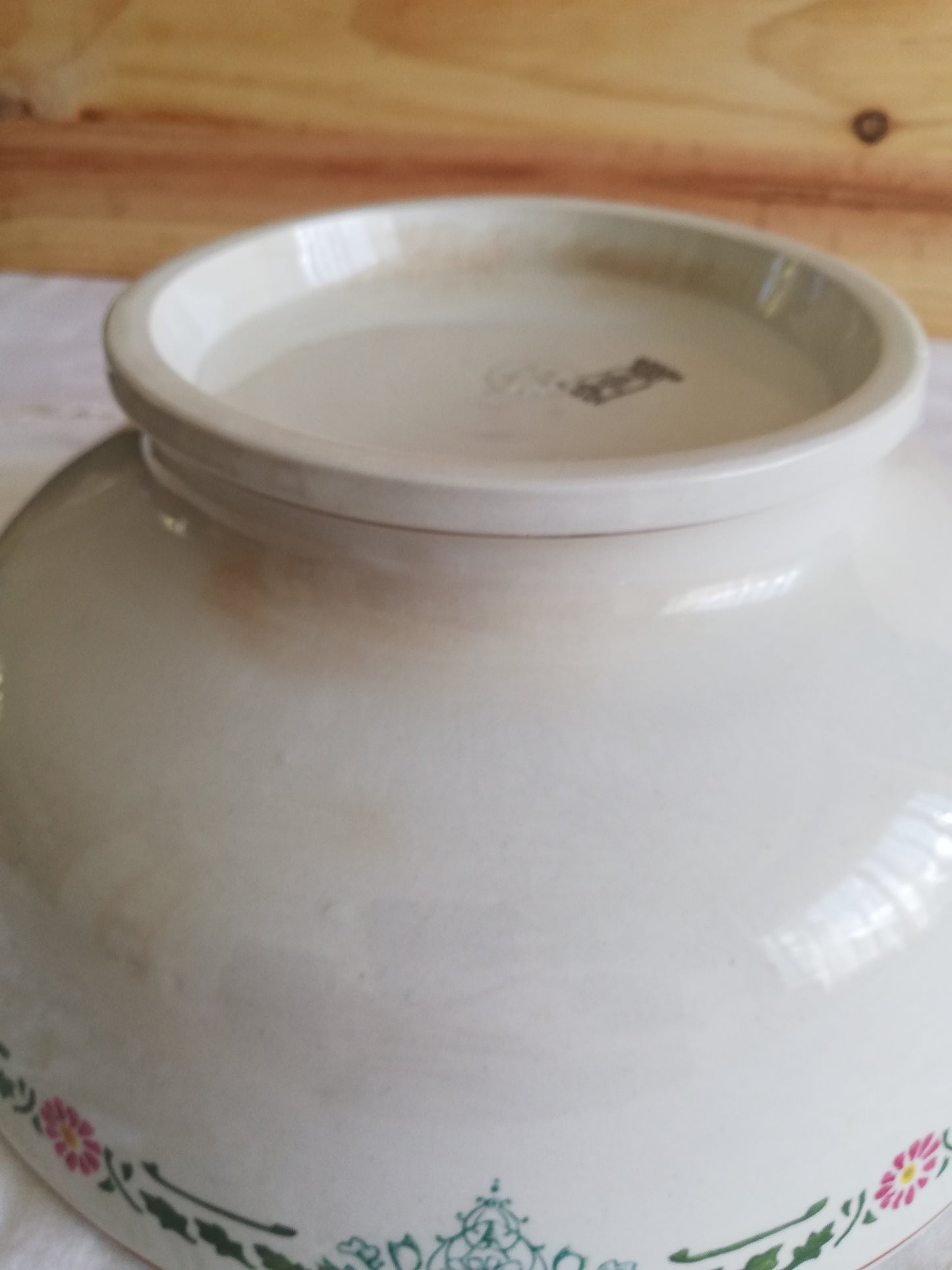 Longwy Salatschüssel aus Eisenerde