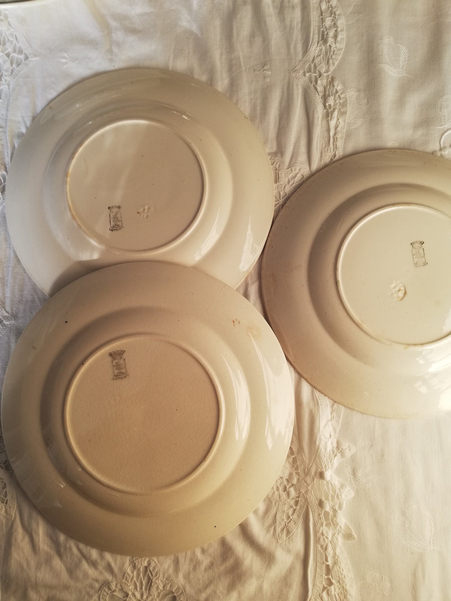 3 Assiettes Cerise Longwy