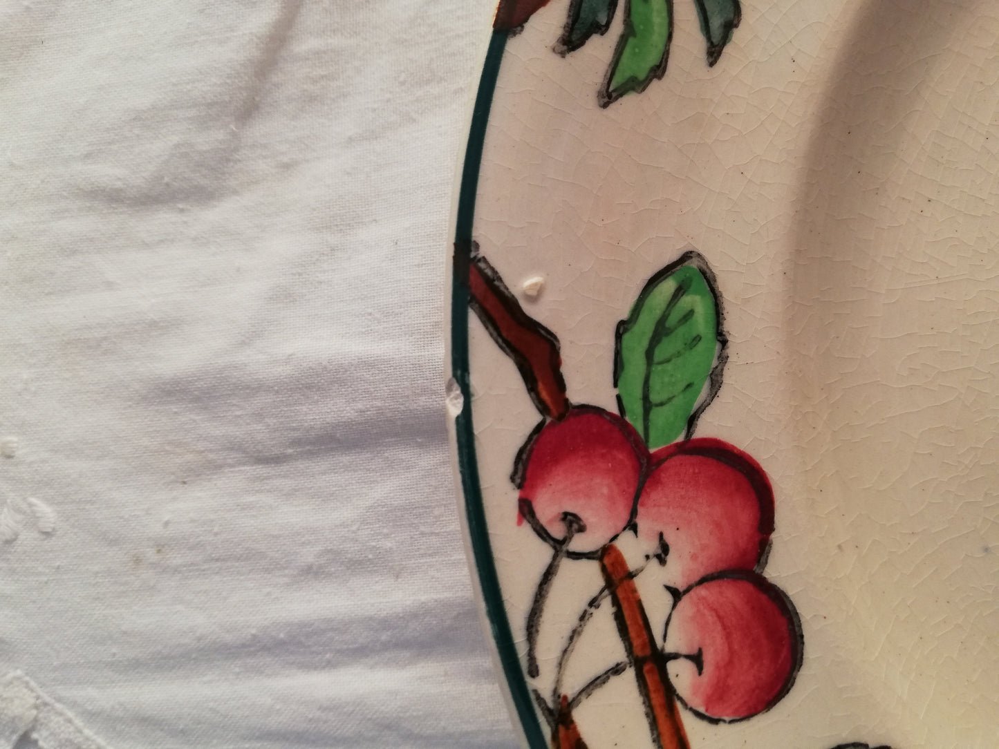 3 Assiettes Cerise Longwy