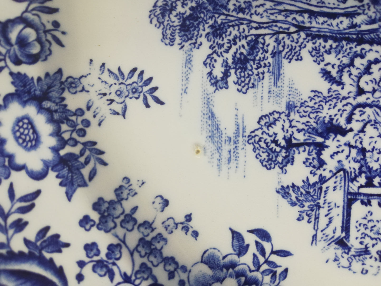 Assiette plate Luneville Toile de Jouy