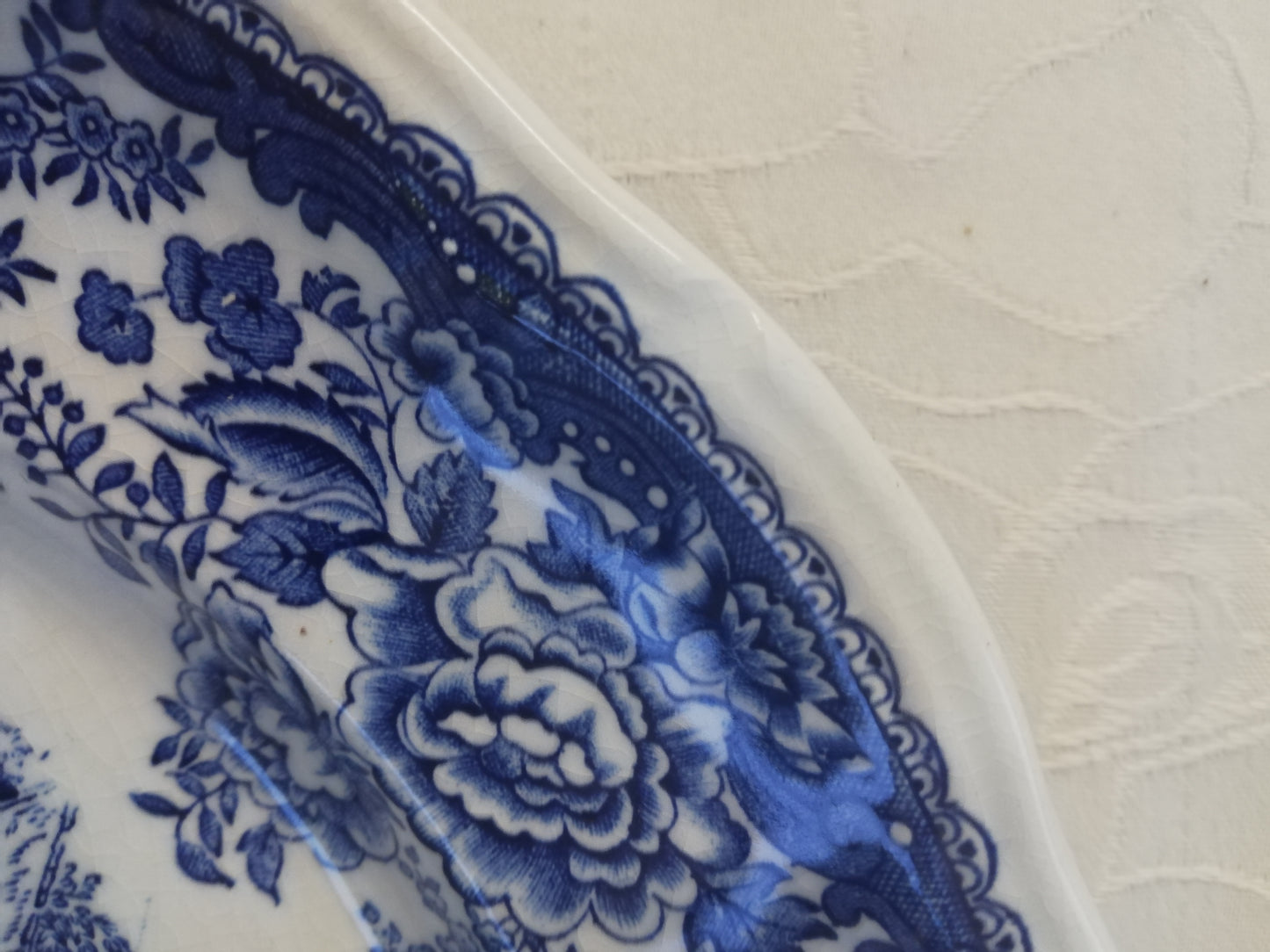 Assiette plate Luneville Toile de Jouy