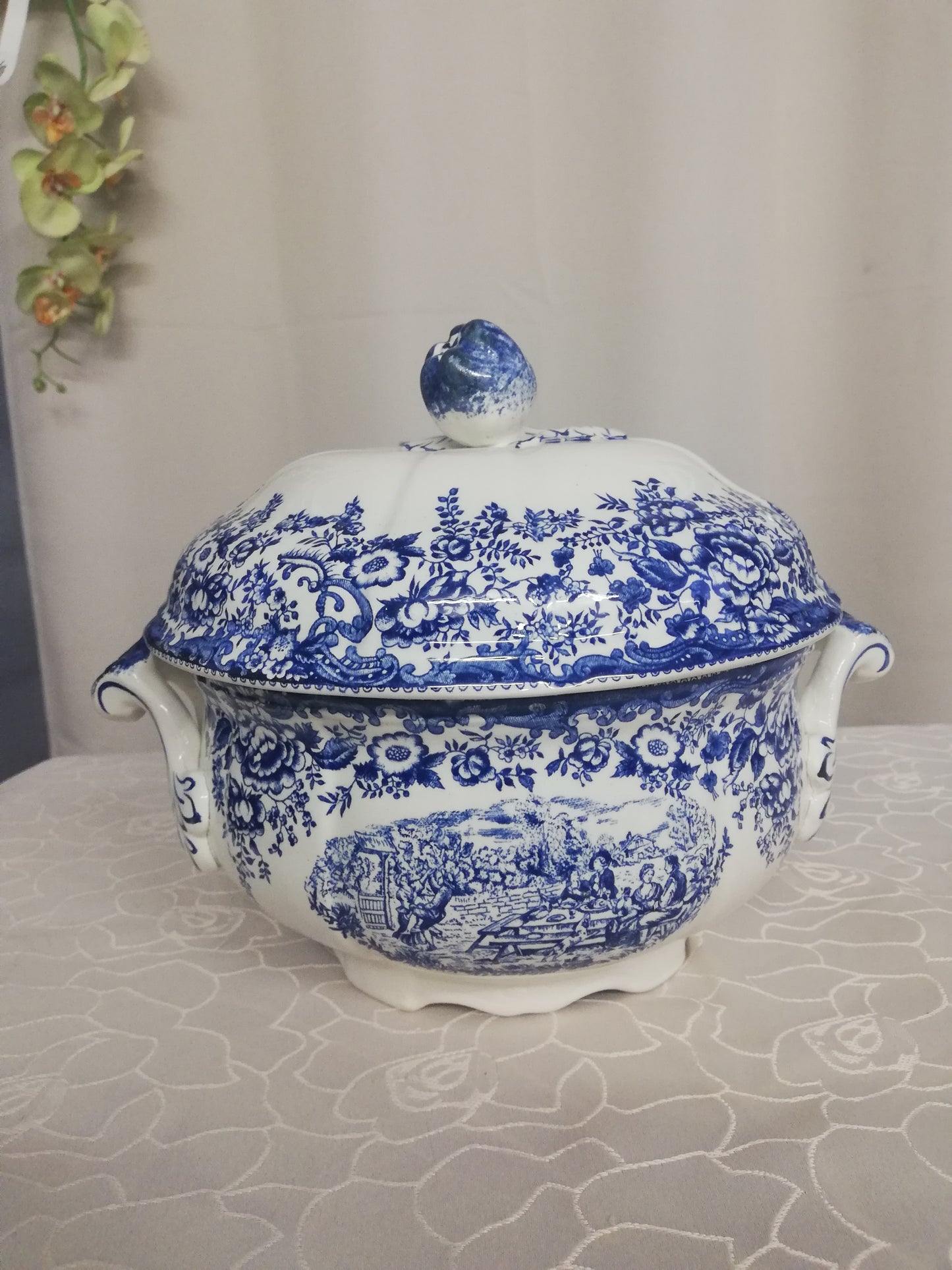Soupière Toile de Jouy Luneville