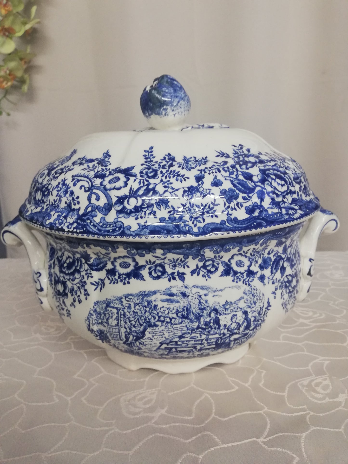 Soupière Toile de Jouy Luneville
