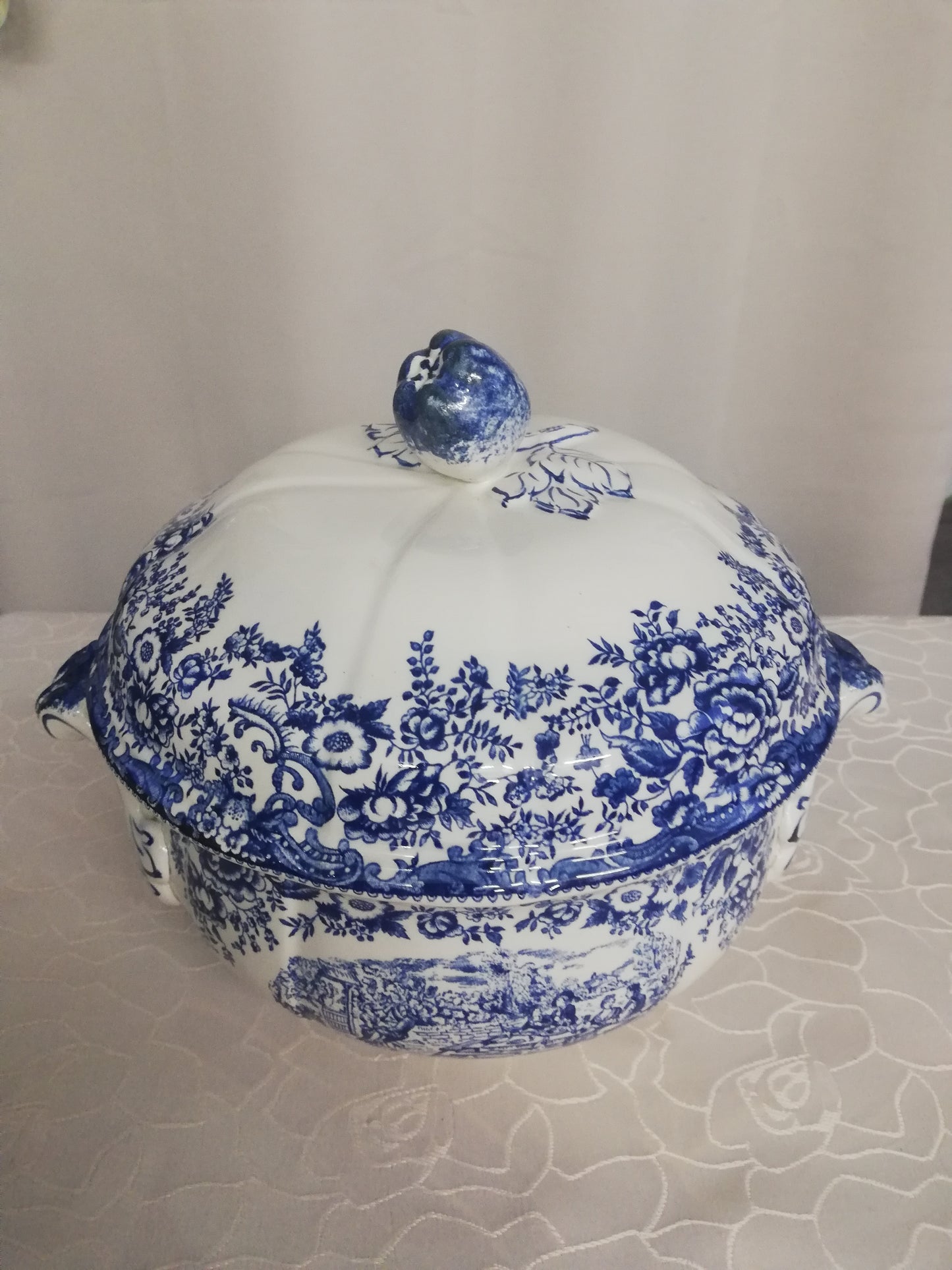Soupière Toile de Jouy Luneville