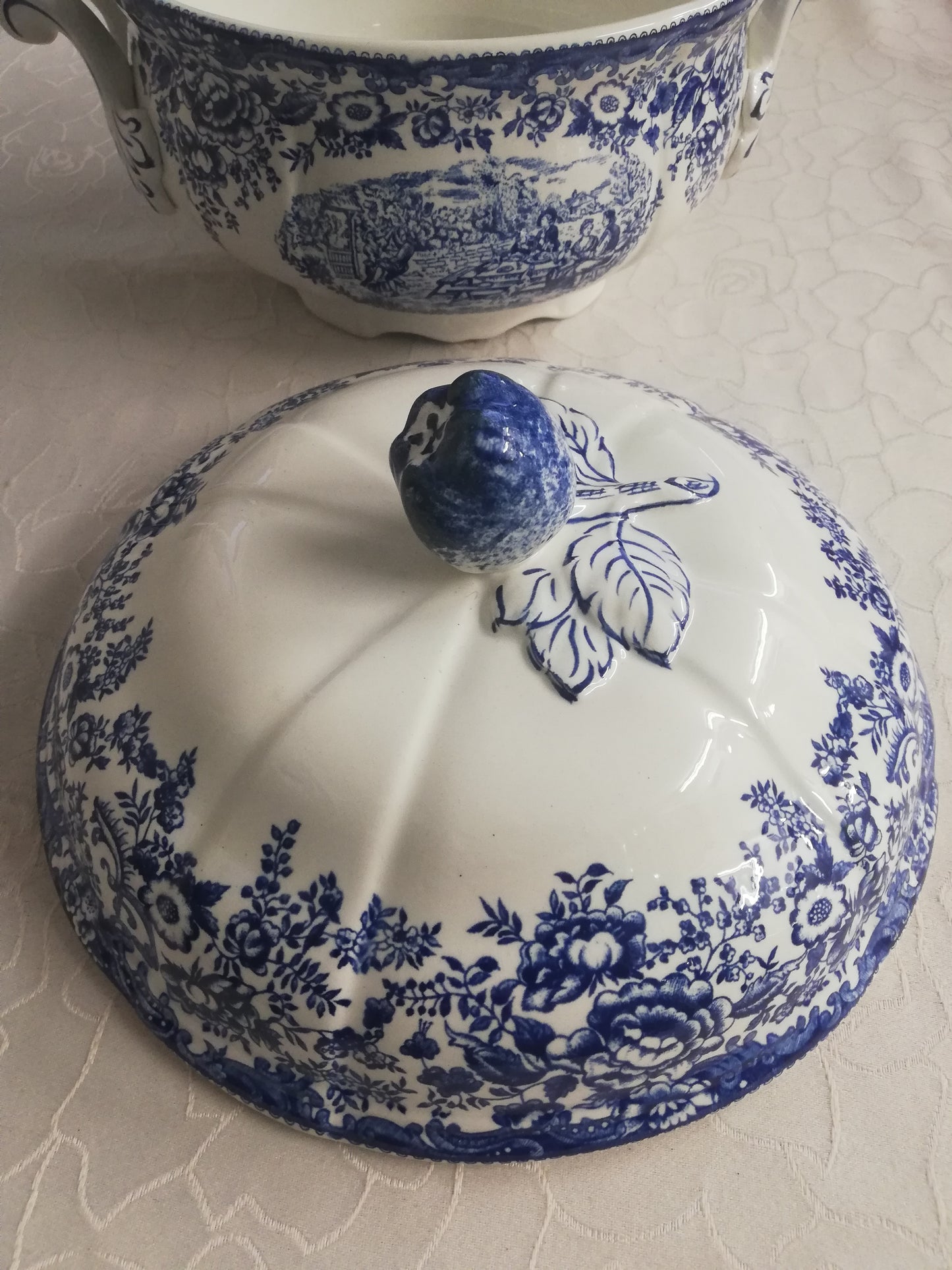 Soupière Toile de Jouy Luneville
