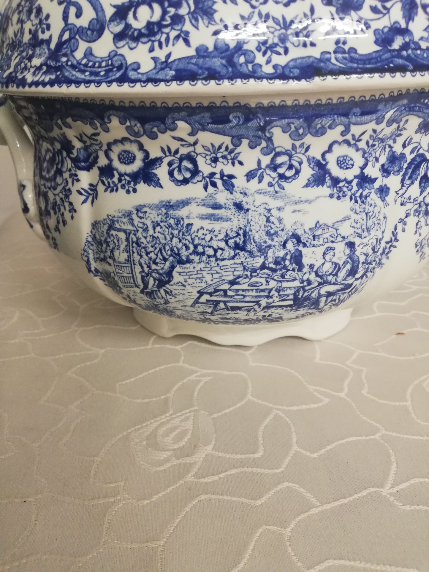 Soupière Toile de Jouy Luneville