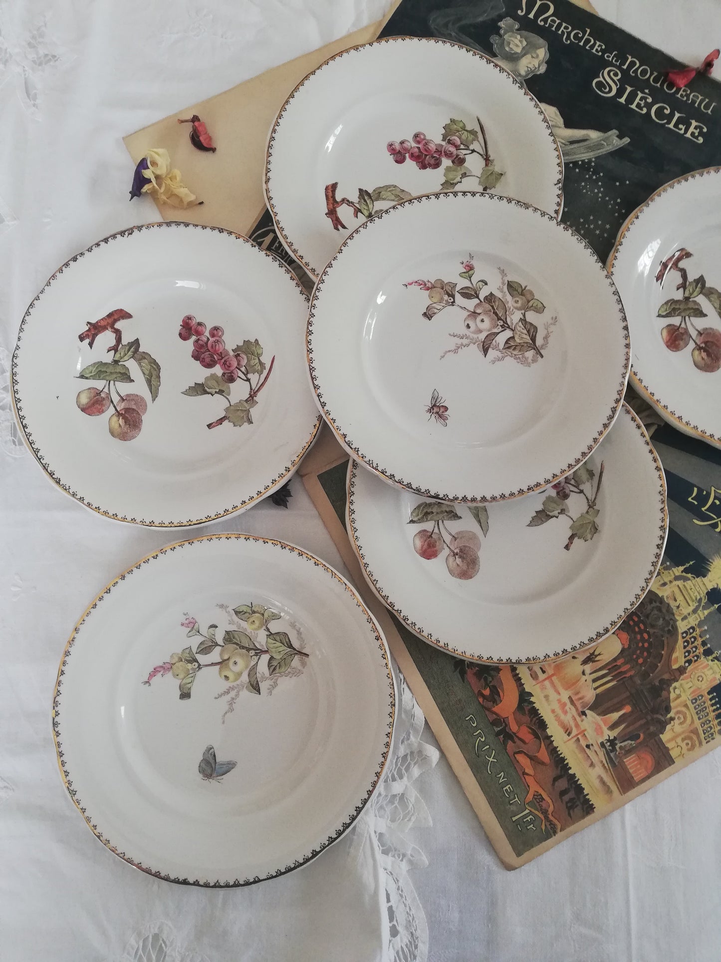 6 Assiettes Dessert Creil et Montereau