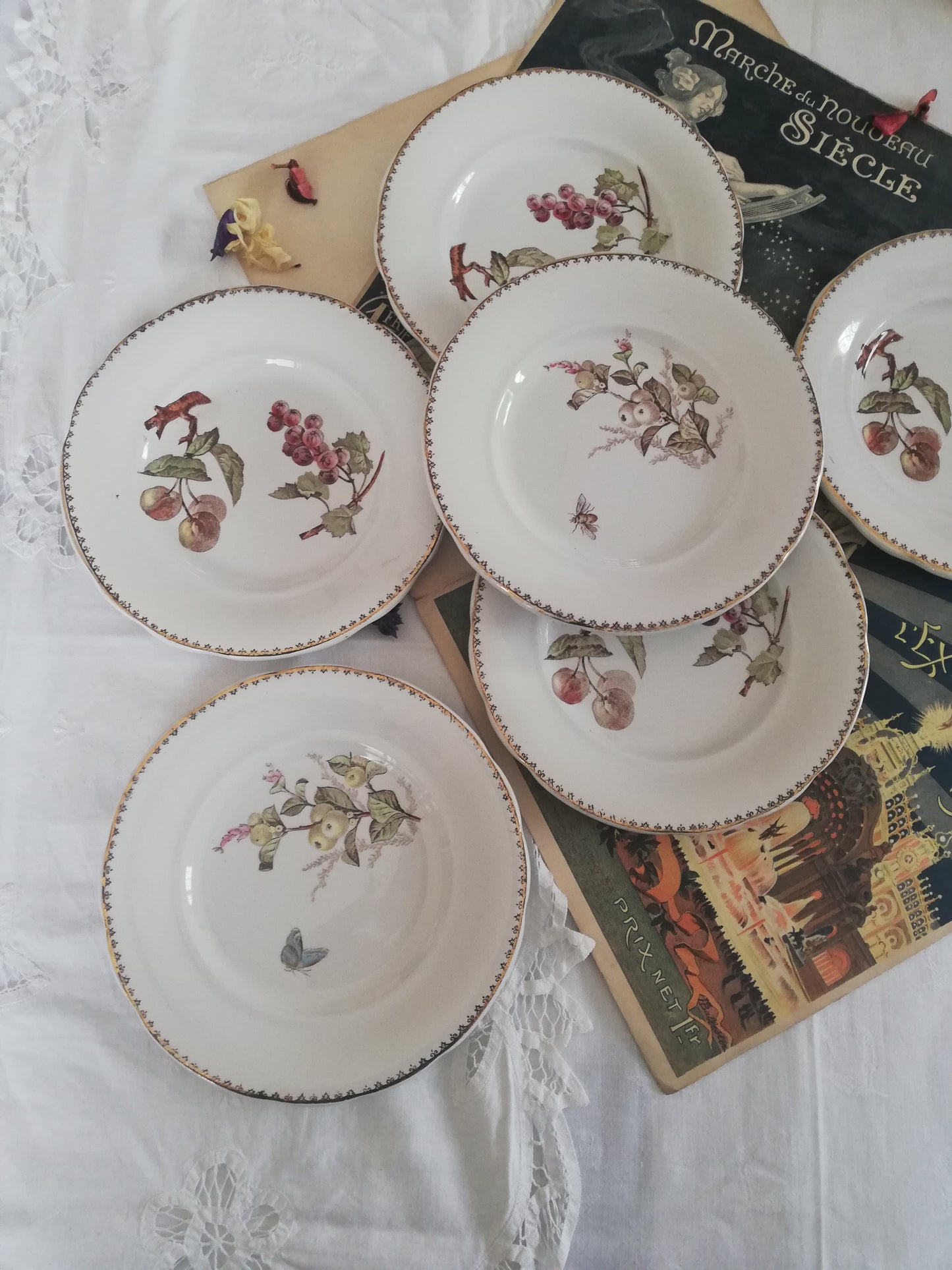 6 Assiettes Dessert Creil et Montereau