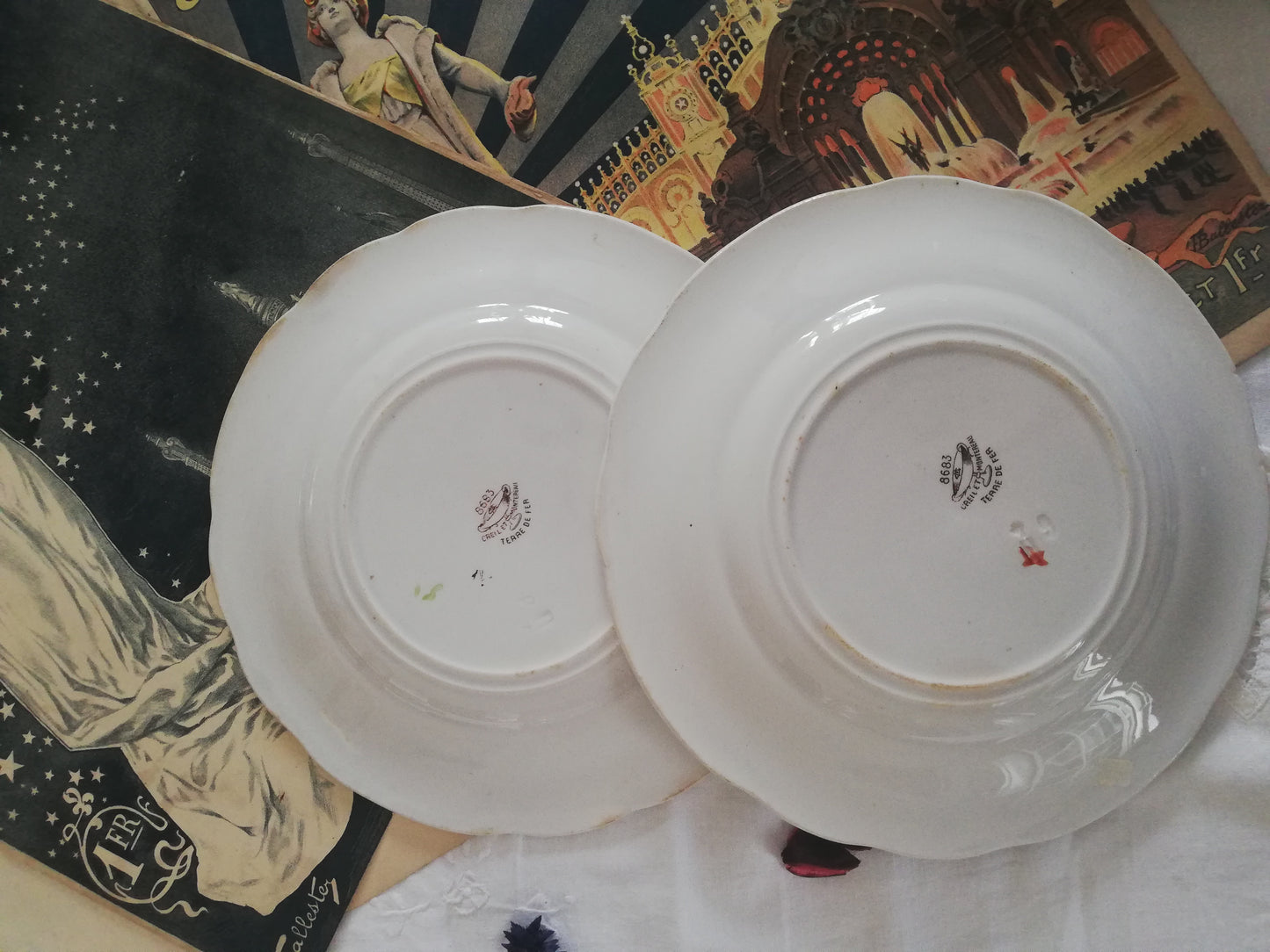 6 Assiettes Dessert Creil et Montereau