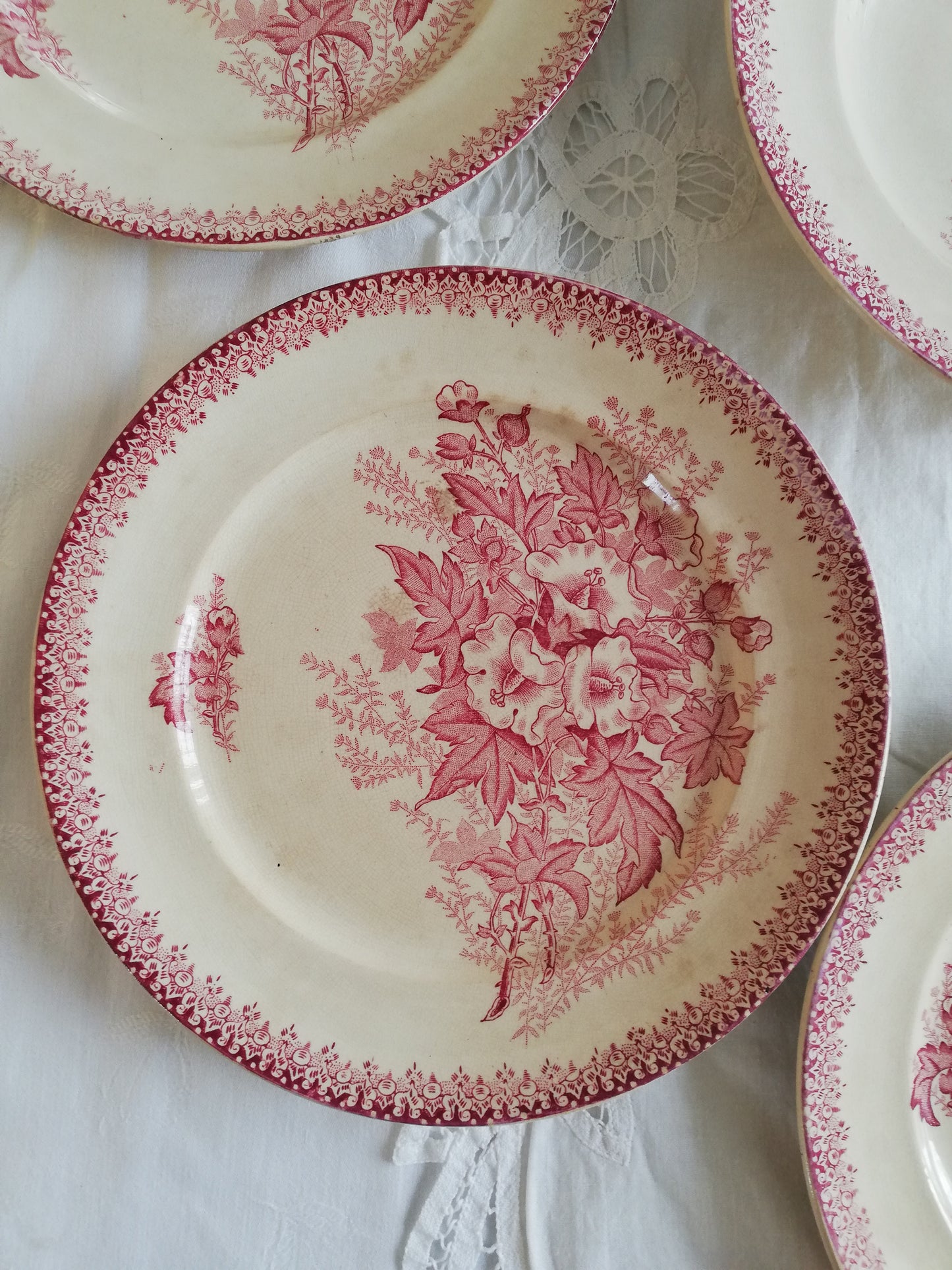 Assiette Eglantine Onnaing Terre de Fer Rose