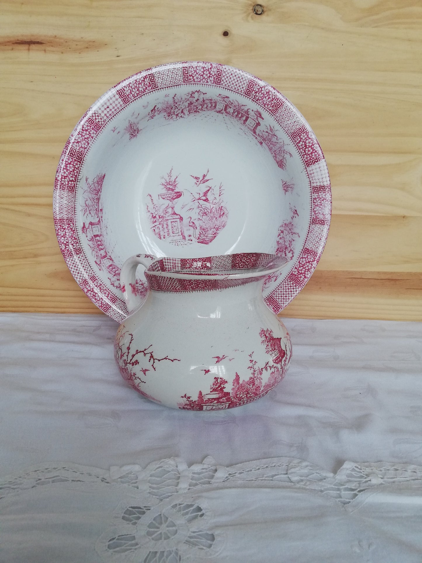 Eisenerde-Krug- und Schüssel-Set