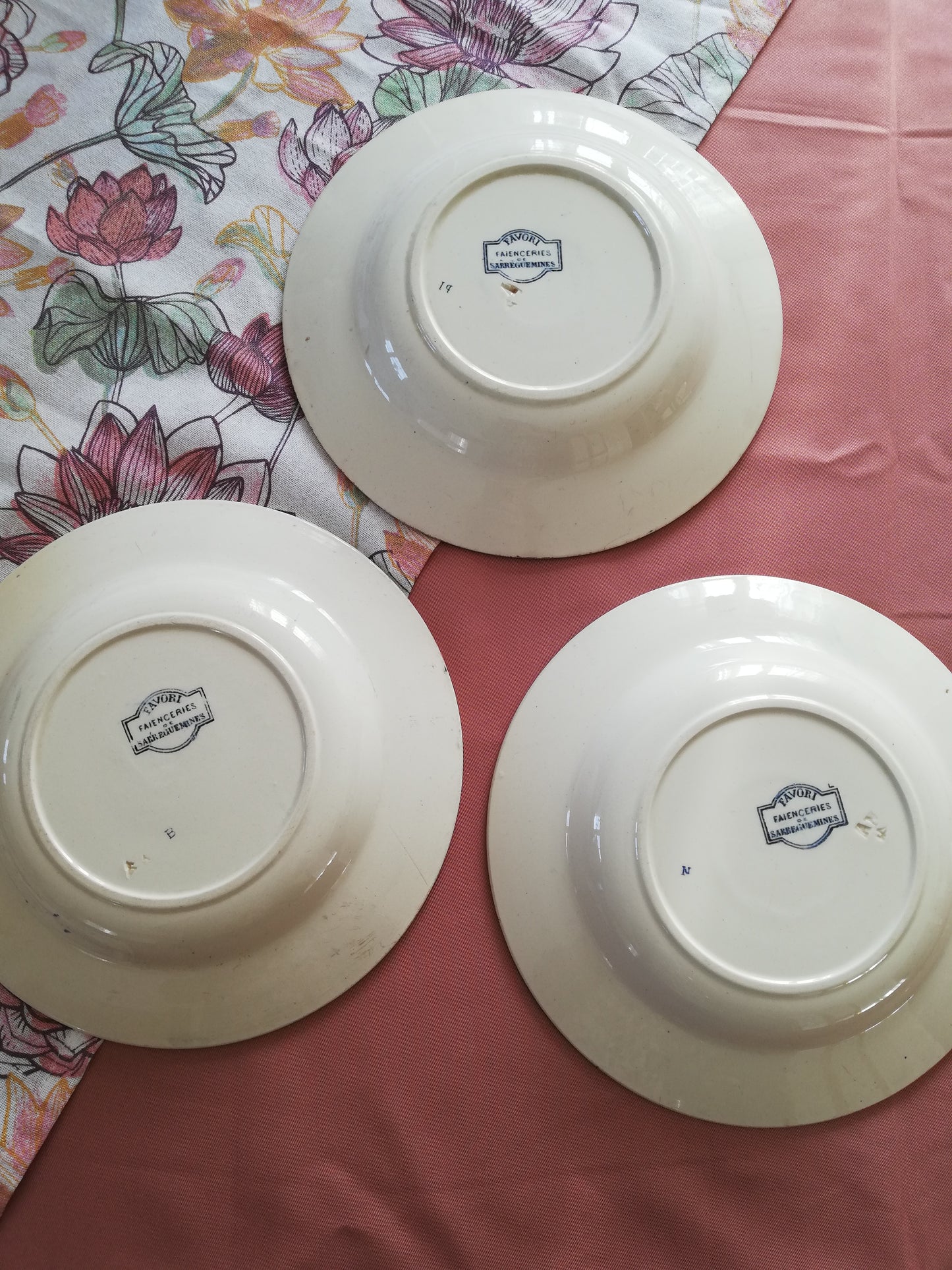 Assiettes Favori Sarreguemines x 3