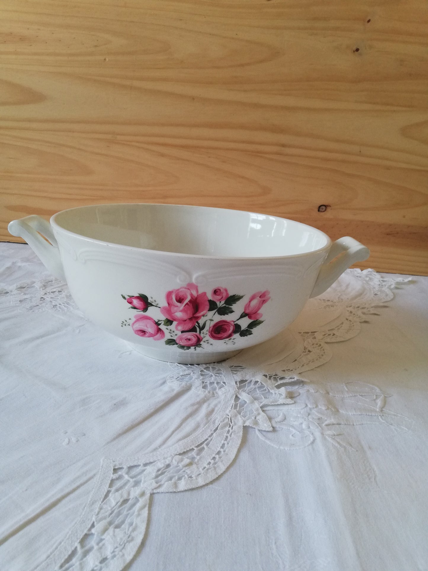 Saladier Gien Bouquet de roses