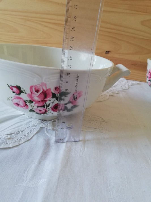 Saladier Gien Bouquet de roses