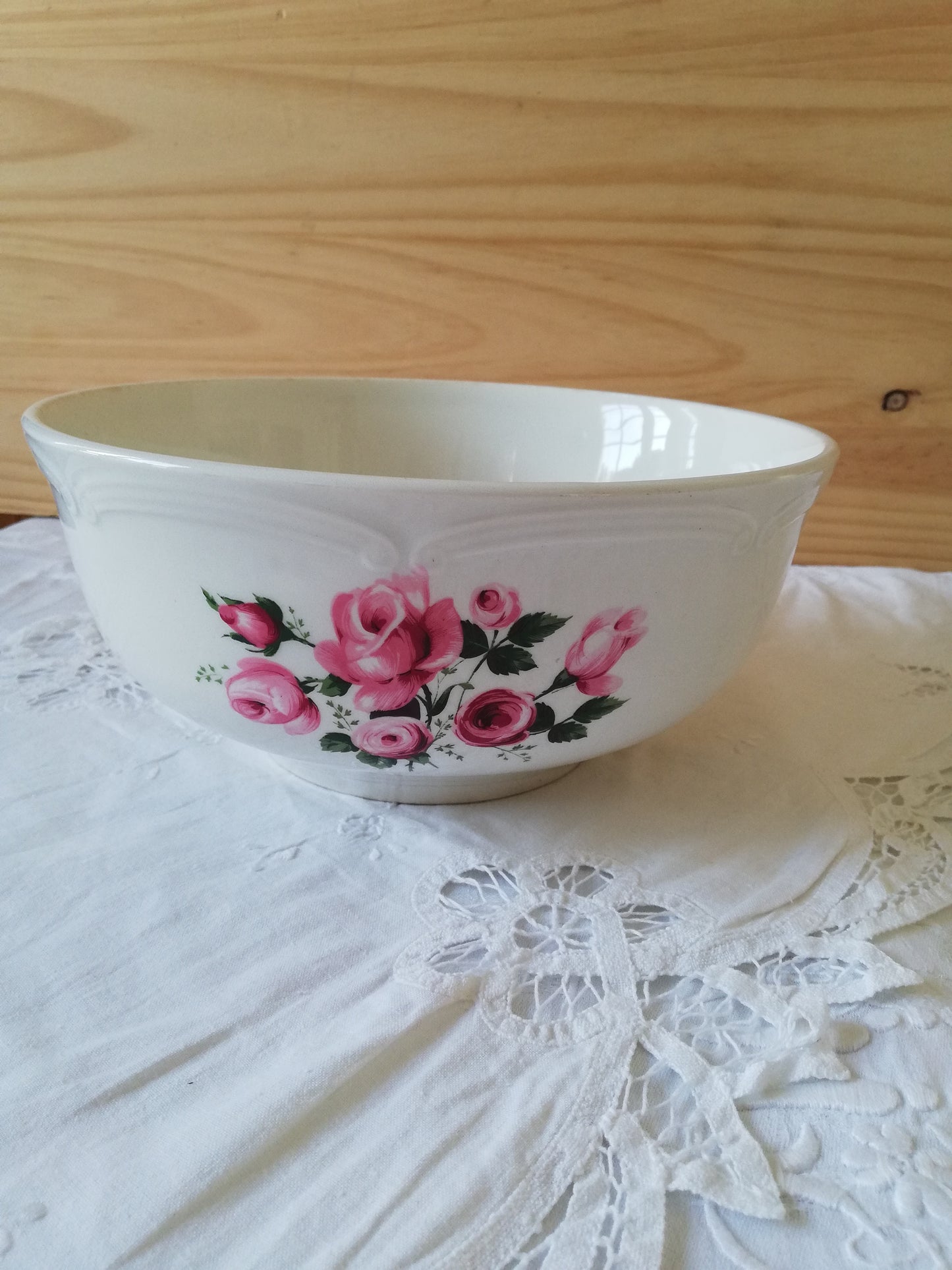 Saladier Gien Bouquet de roses