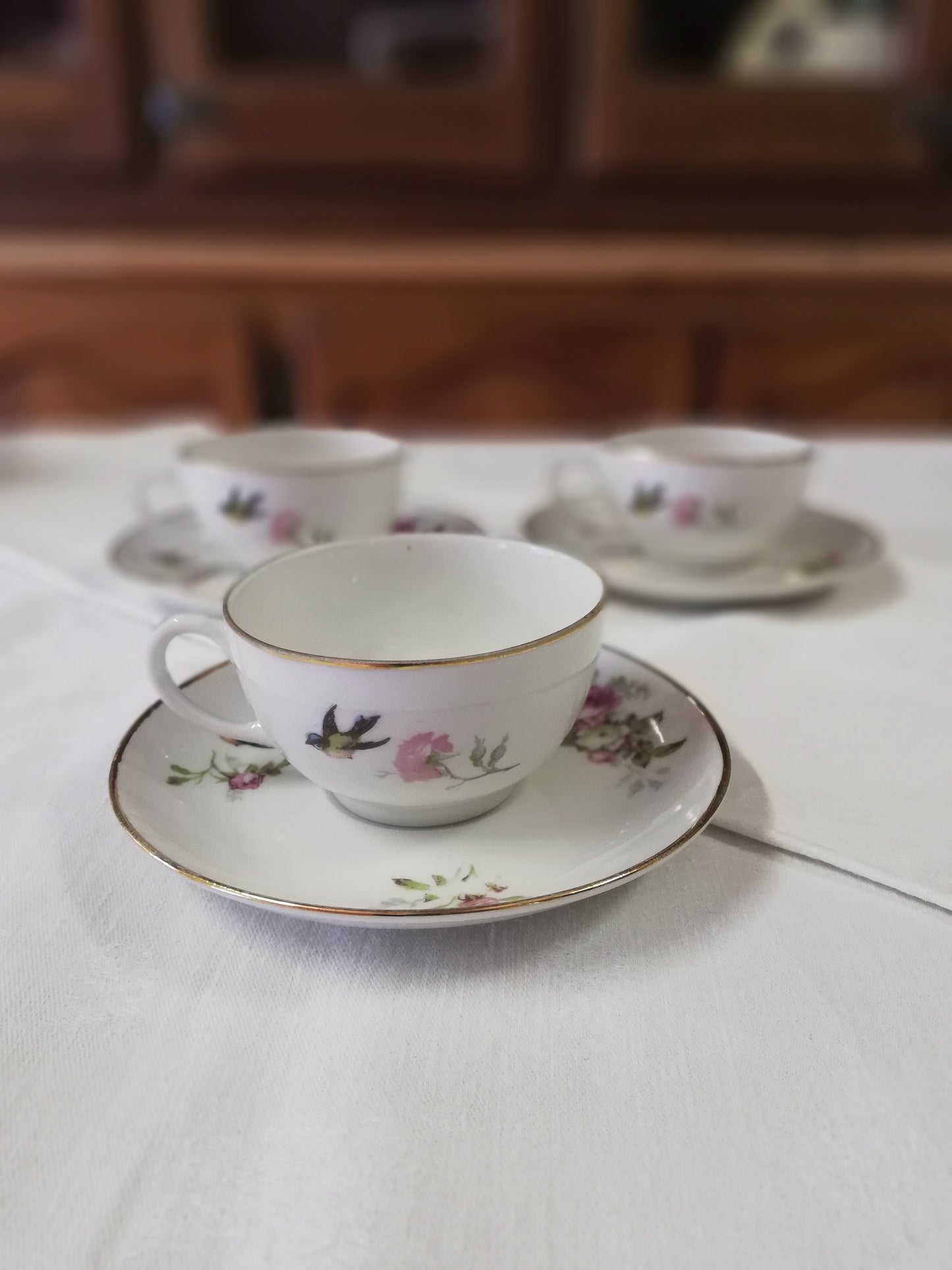 Tasses à café Mesanges Limoges