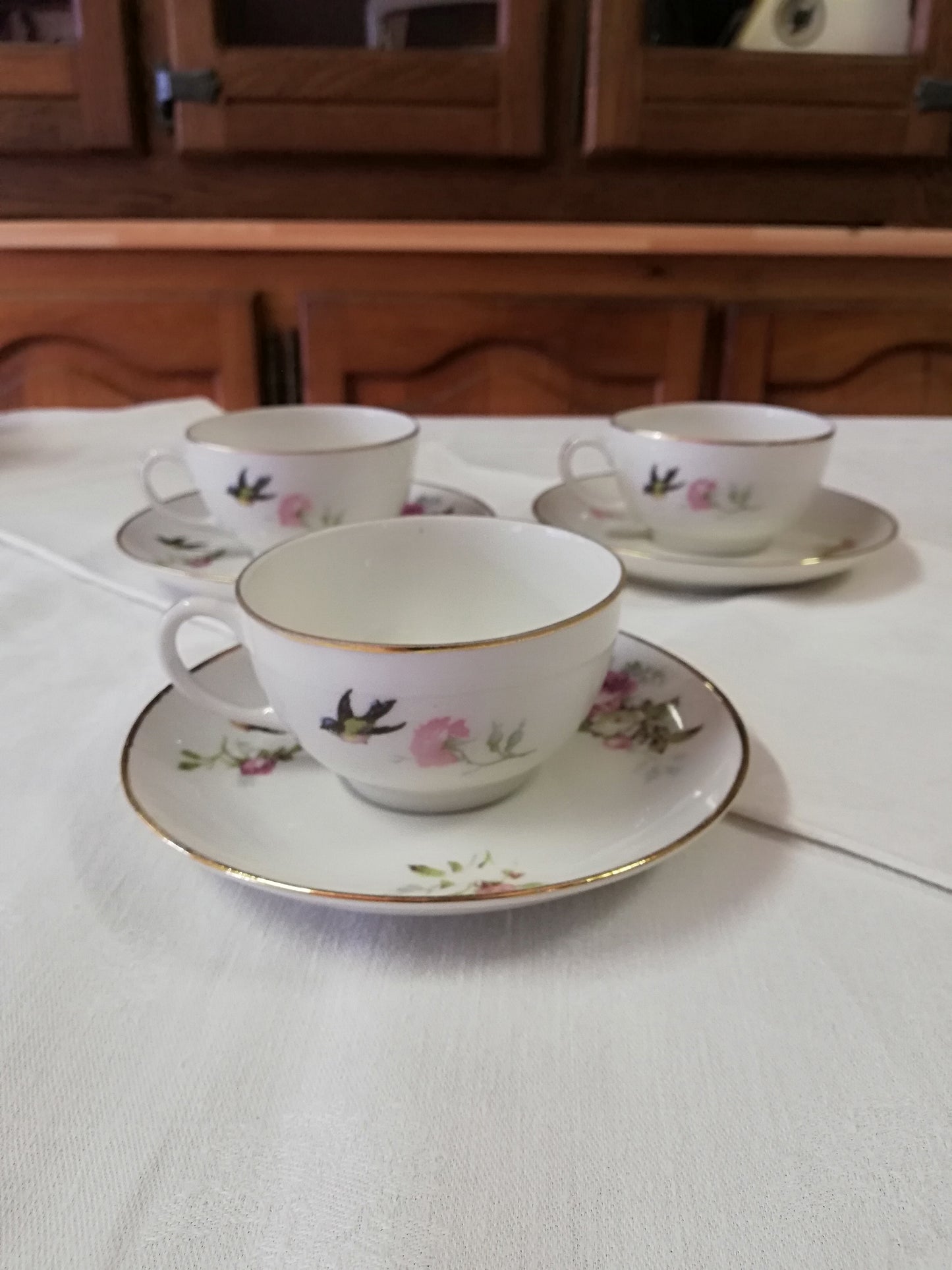 Tasses à café Mesanges Limoges