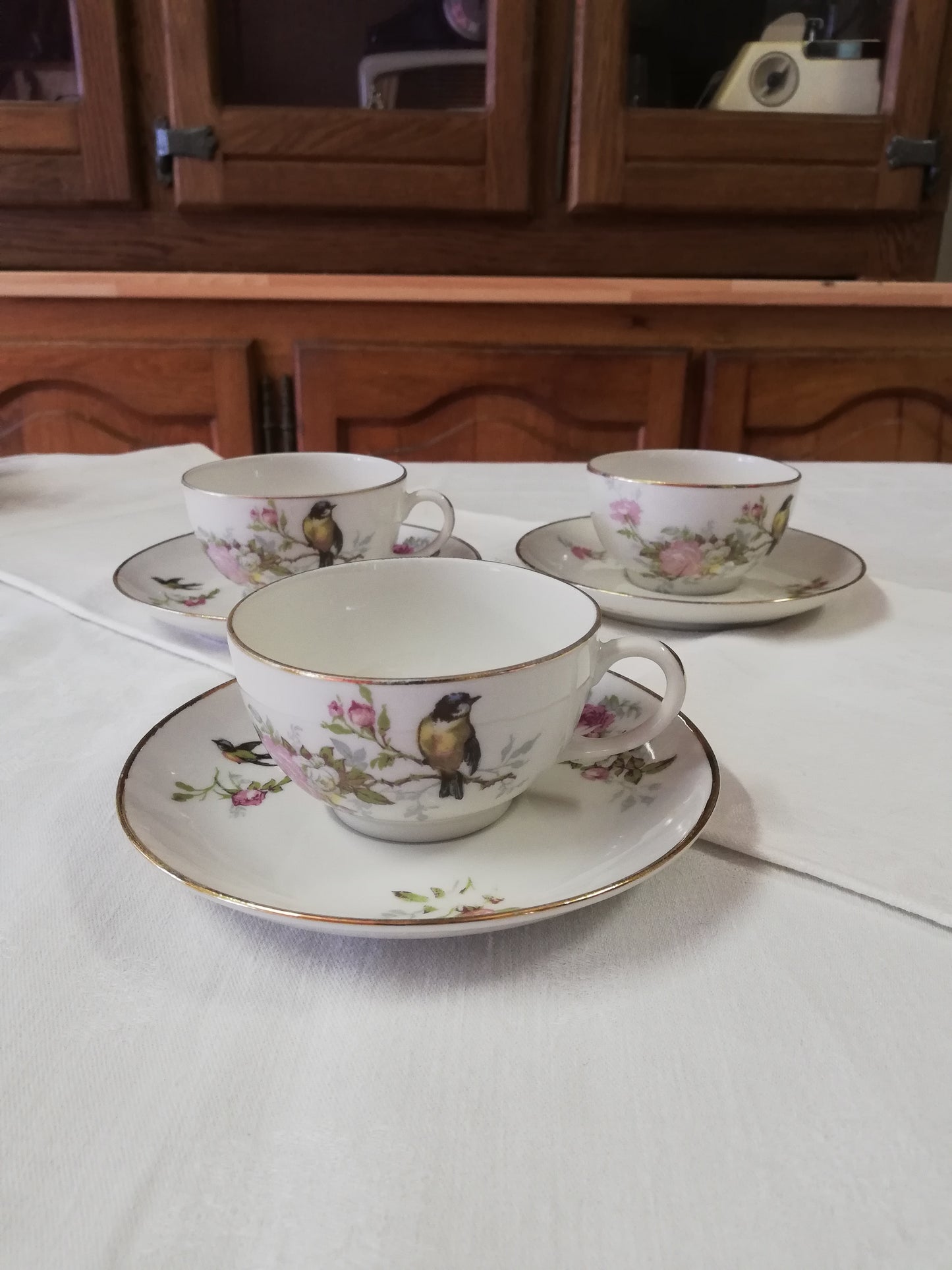 Tasses à café Mesanges Limoges