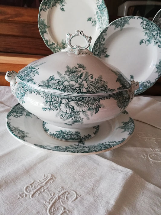 Soupière Sylvia Terre de Fer Vert