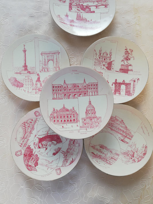 Assiette KG Luneville terre de fer Rose