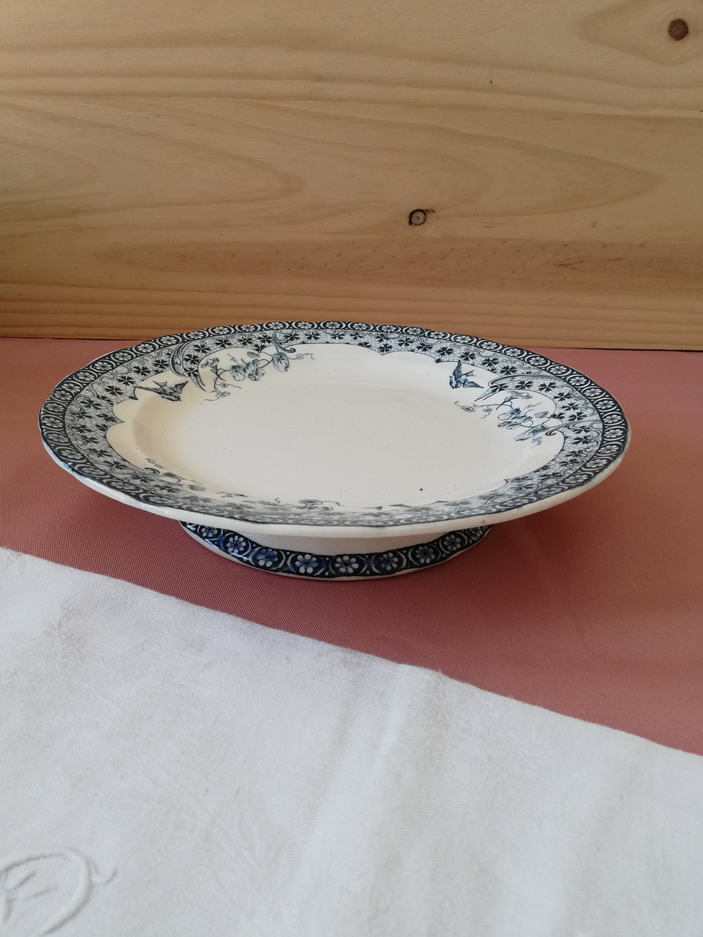 Plat à gâteaux Assiette sur pied Alençon Choisy le Roi