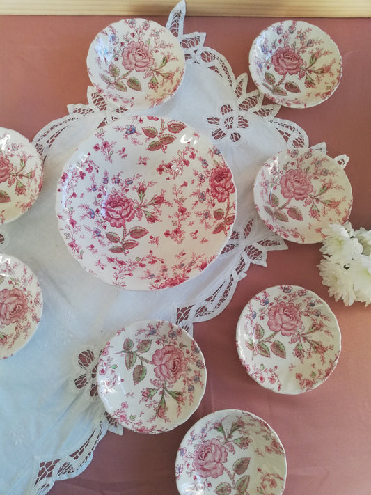 Service à dessert Rose Chintz Johnson Brothers