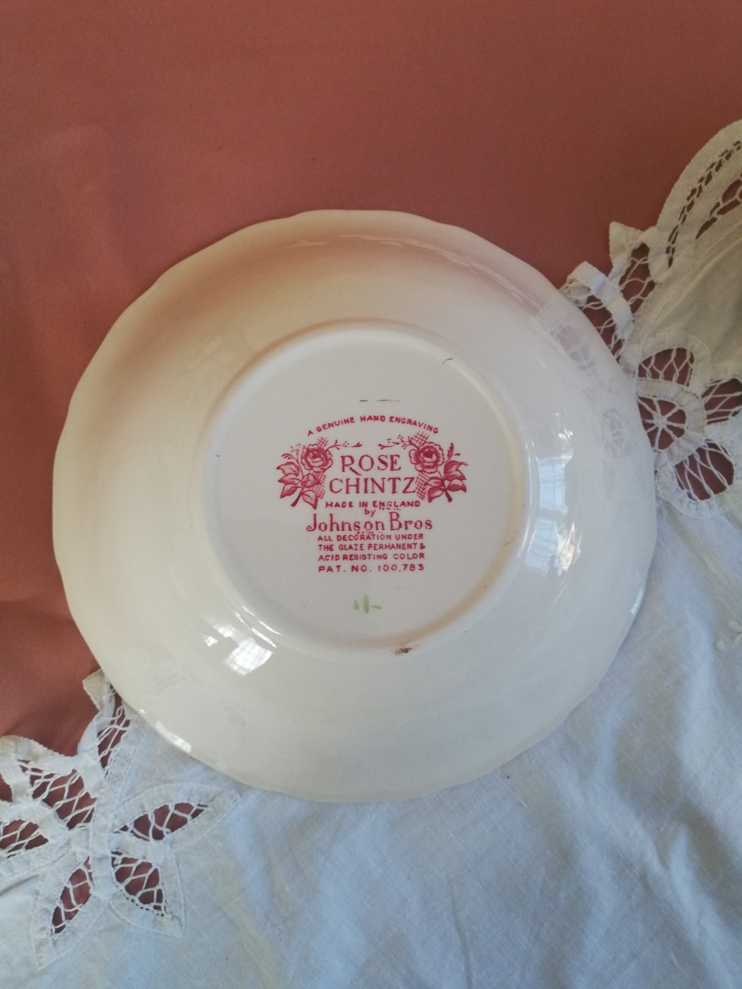 Service à dessert Rose Chintz Johnson Brothers