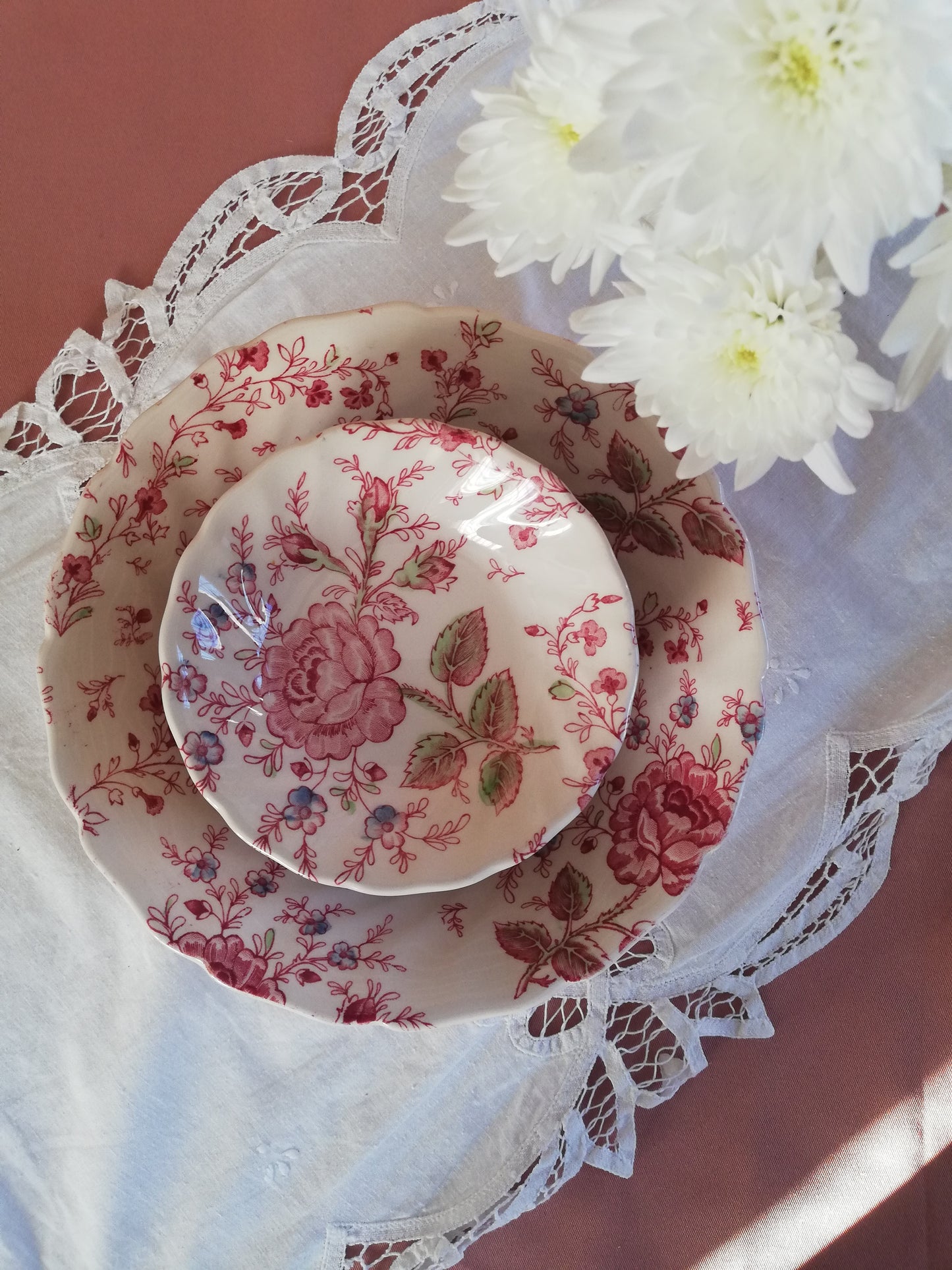 Service à dessert Rose Chintz Johnson Brothers