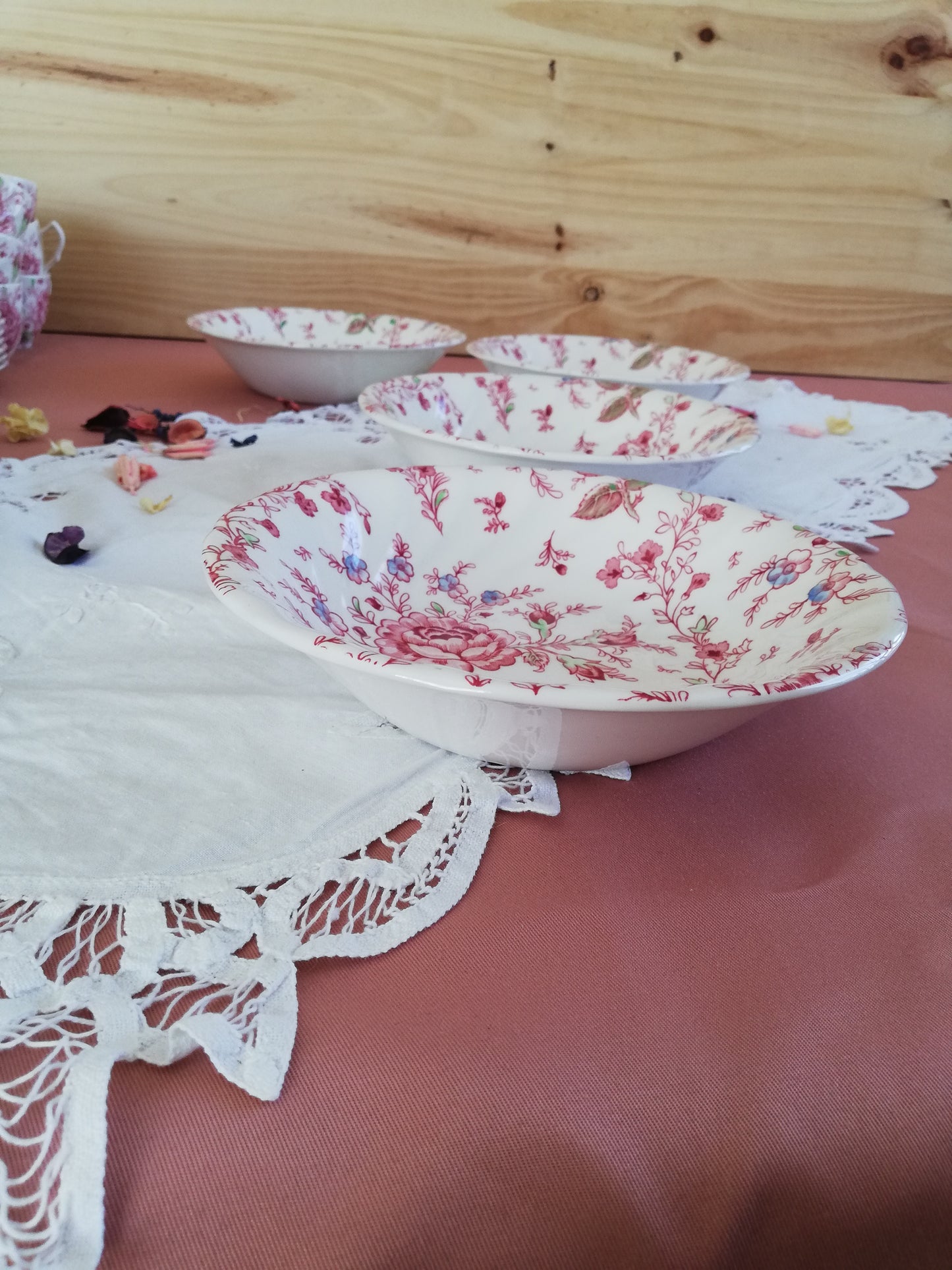 Assiette Calotte Rose Chintz Jonhson Brothers