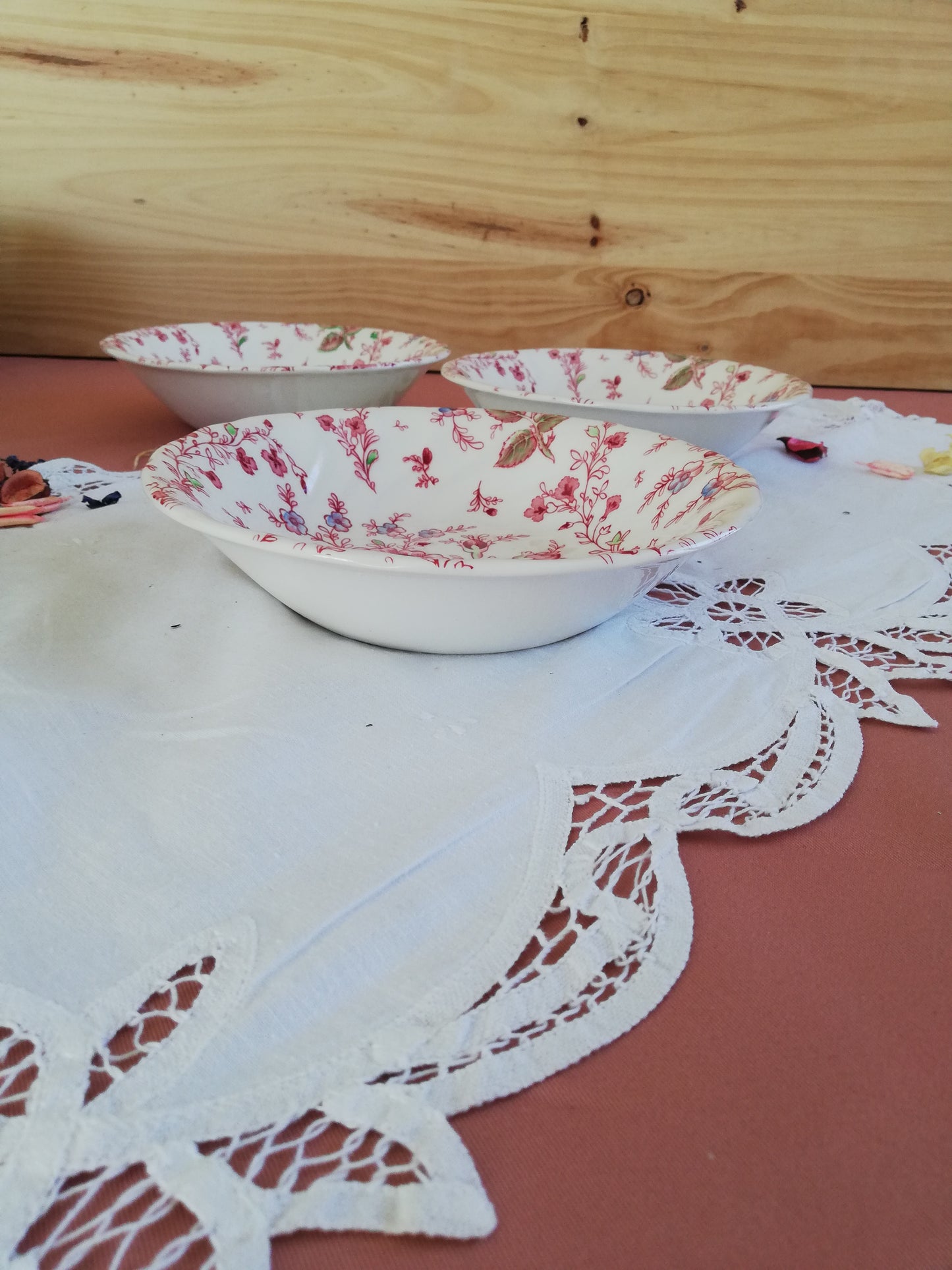 Assiette Calotte Rose Chintz Jonhson Brothers