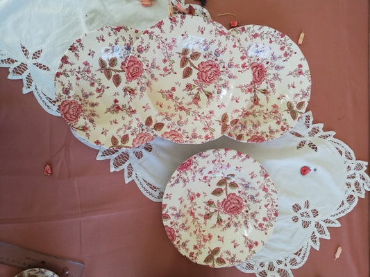 Assiette creuse Rose  Chintz Johnson Brothers