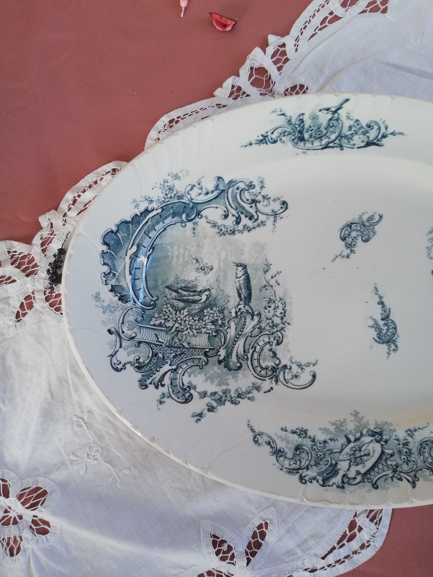 Plat Ovale Rocaille KG Luneville