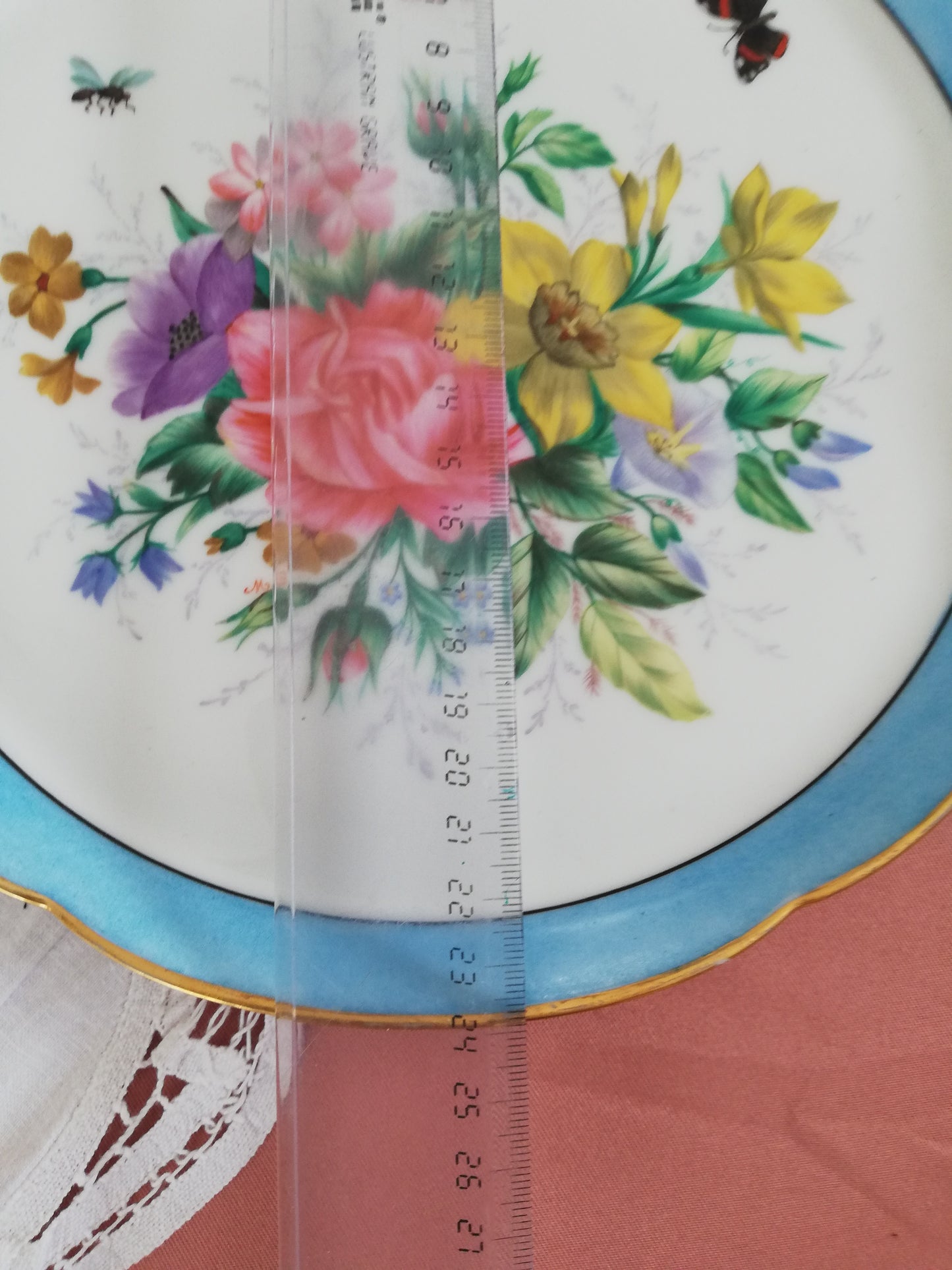 Plat à gâteaux Jean Pouyat Limoges Monogrammé
