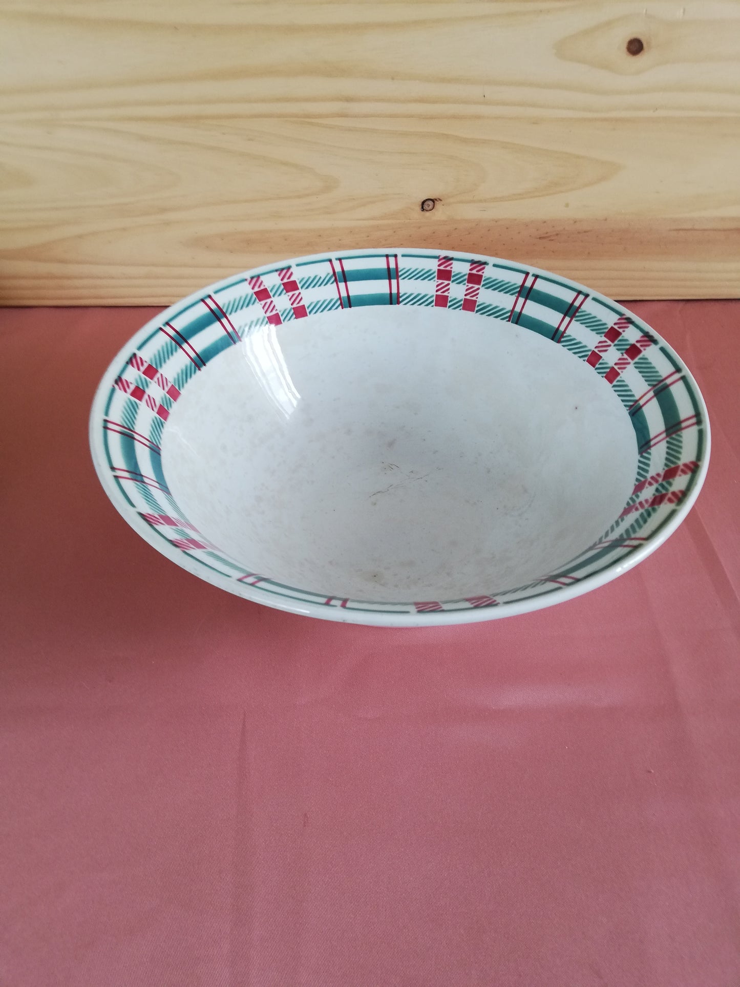 Saladier L Amandinoise Tartan Écossais Terre de Fer