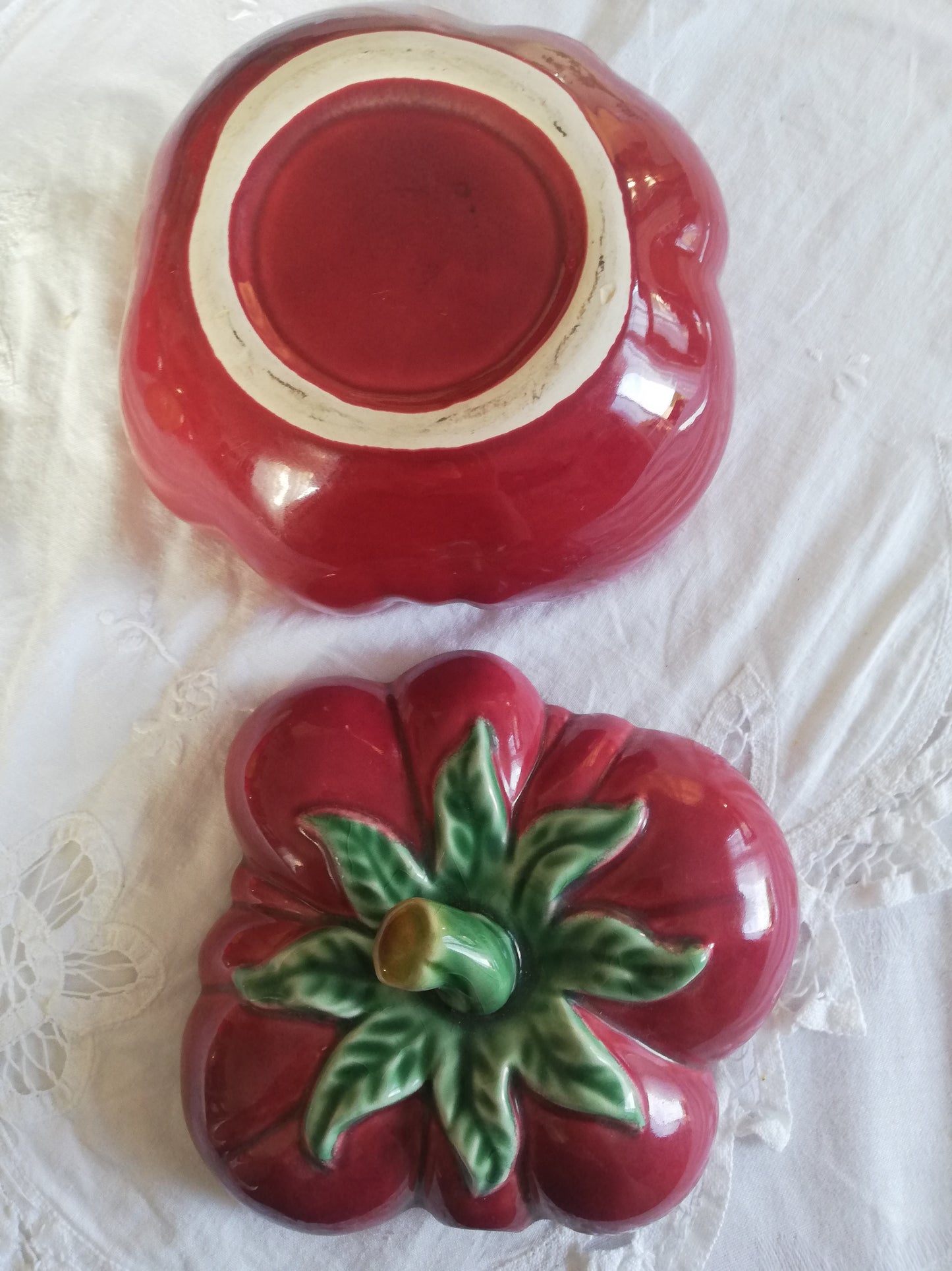 Confiturier sucrier Tomate Barbotine