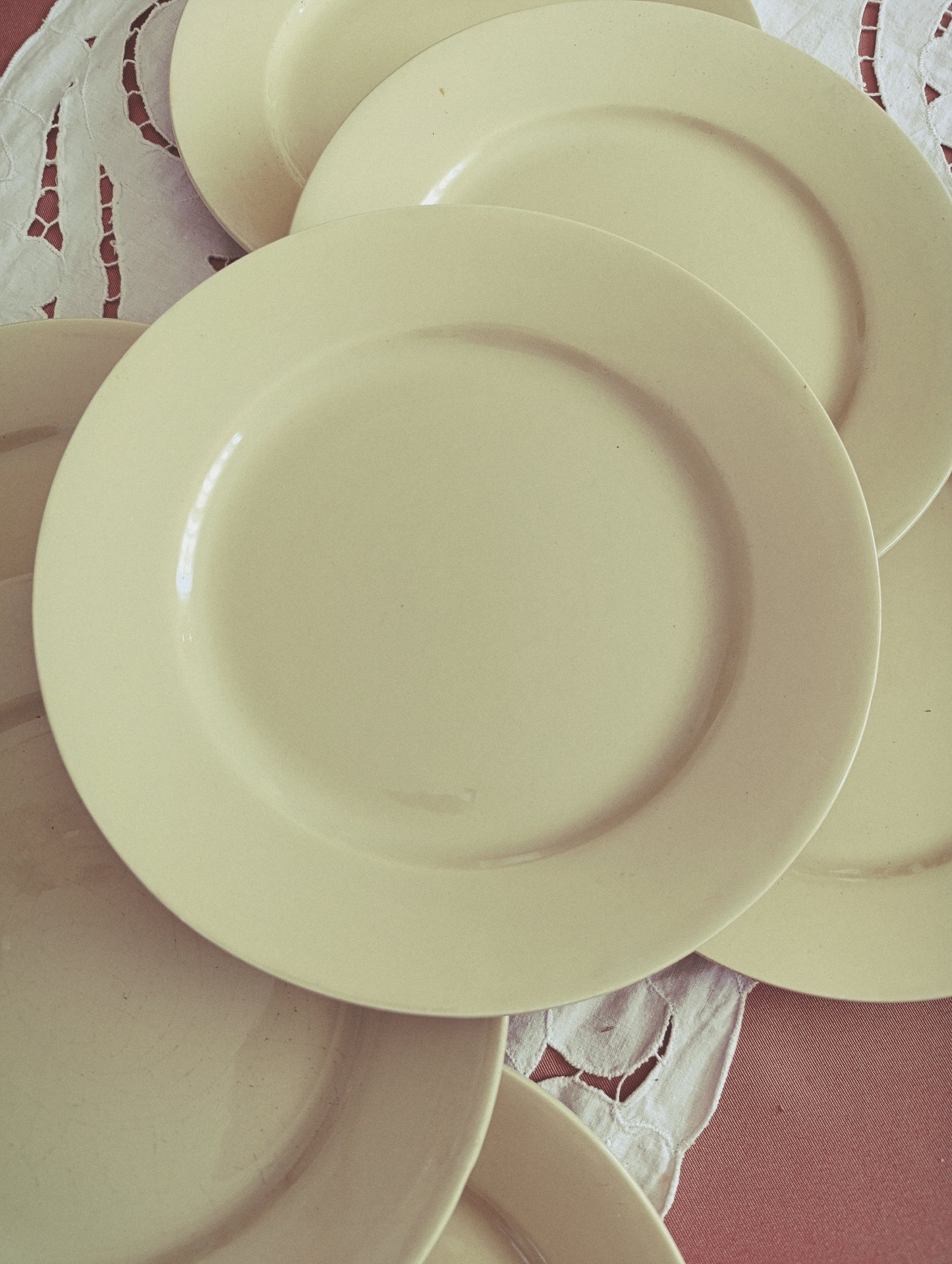 6 Assiettes dessert anciennes HBCM terre de fer