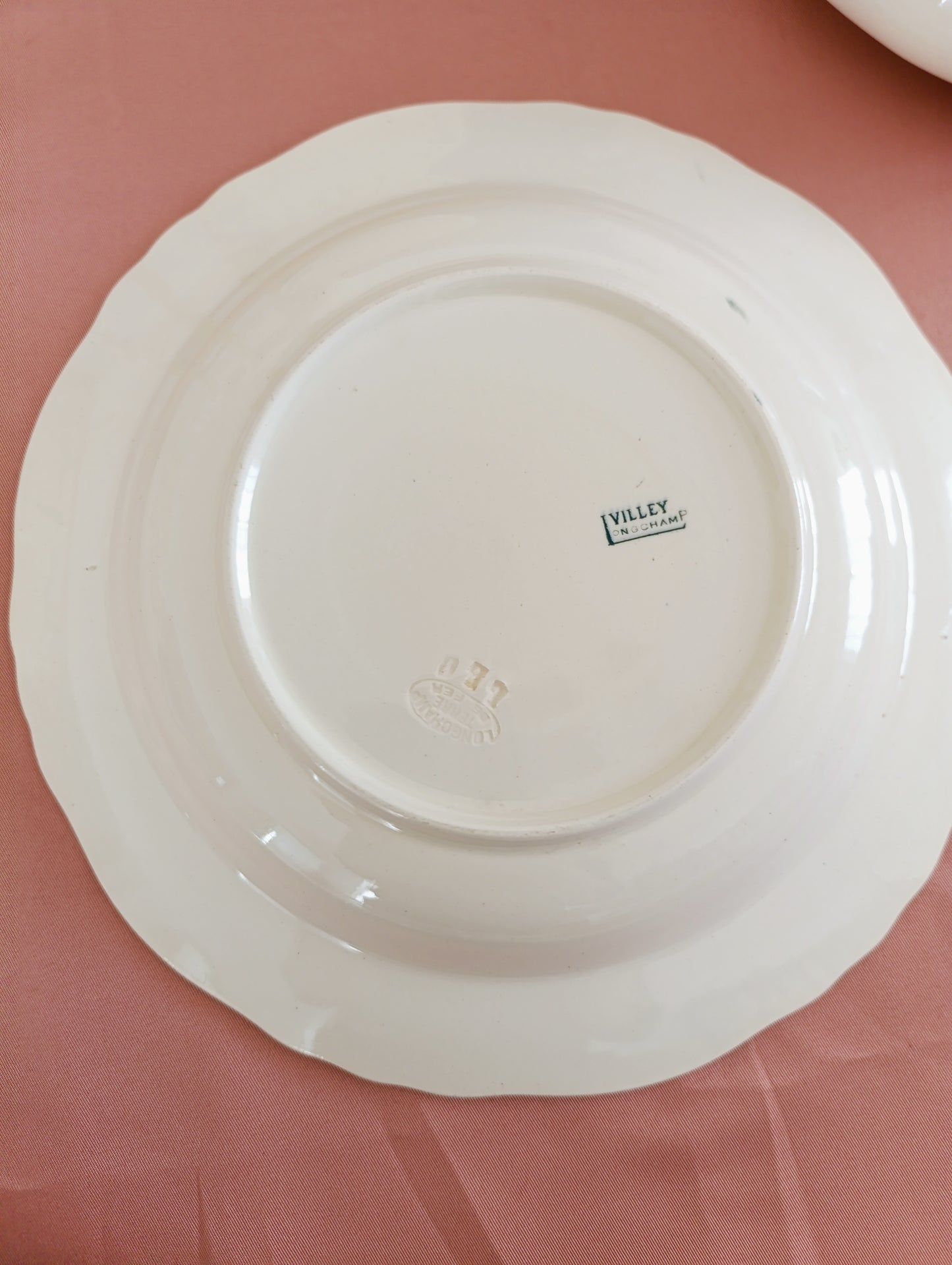 Plat rond et creux Villey Longchamp