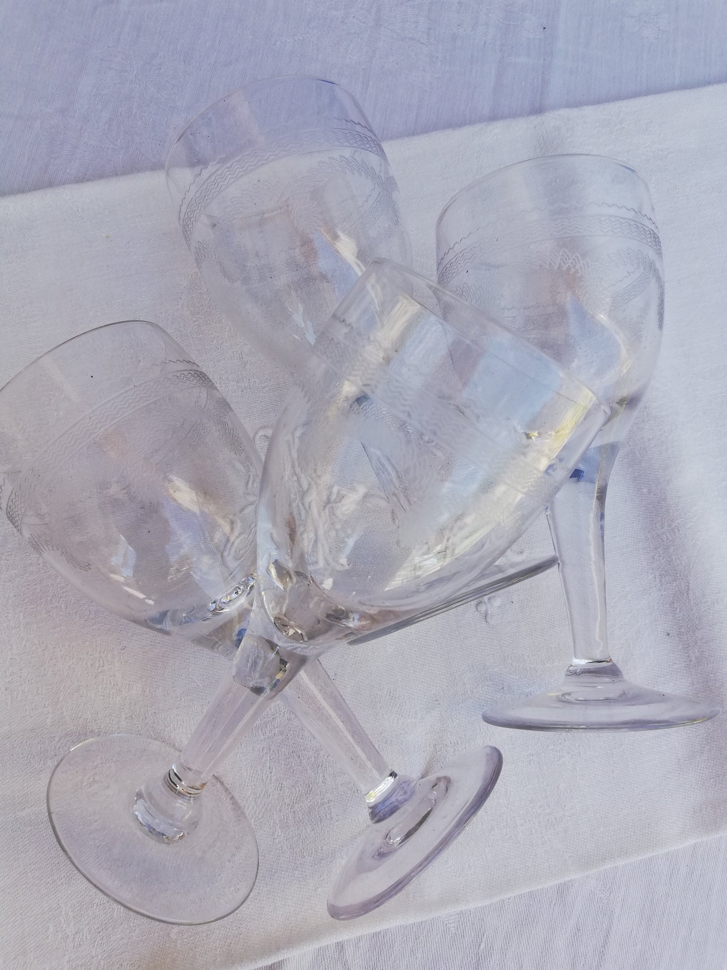 Verres Gravés x 4