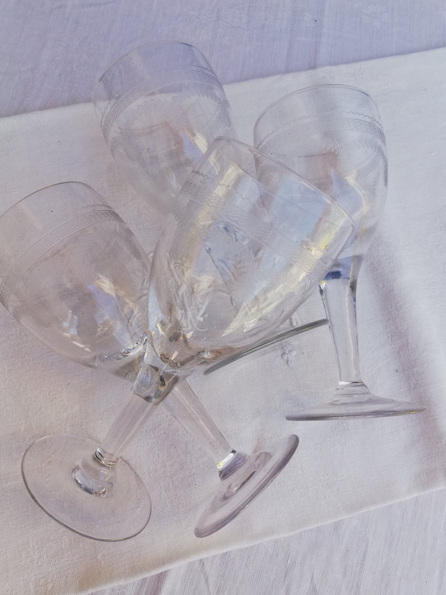 Verres Gravés x 4