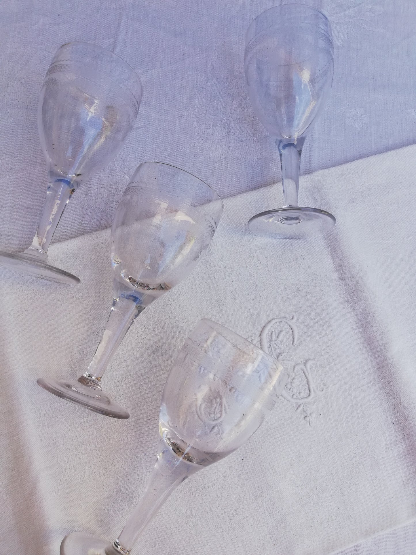 Verres Gravés x 4