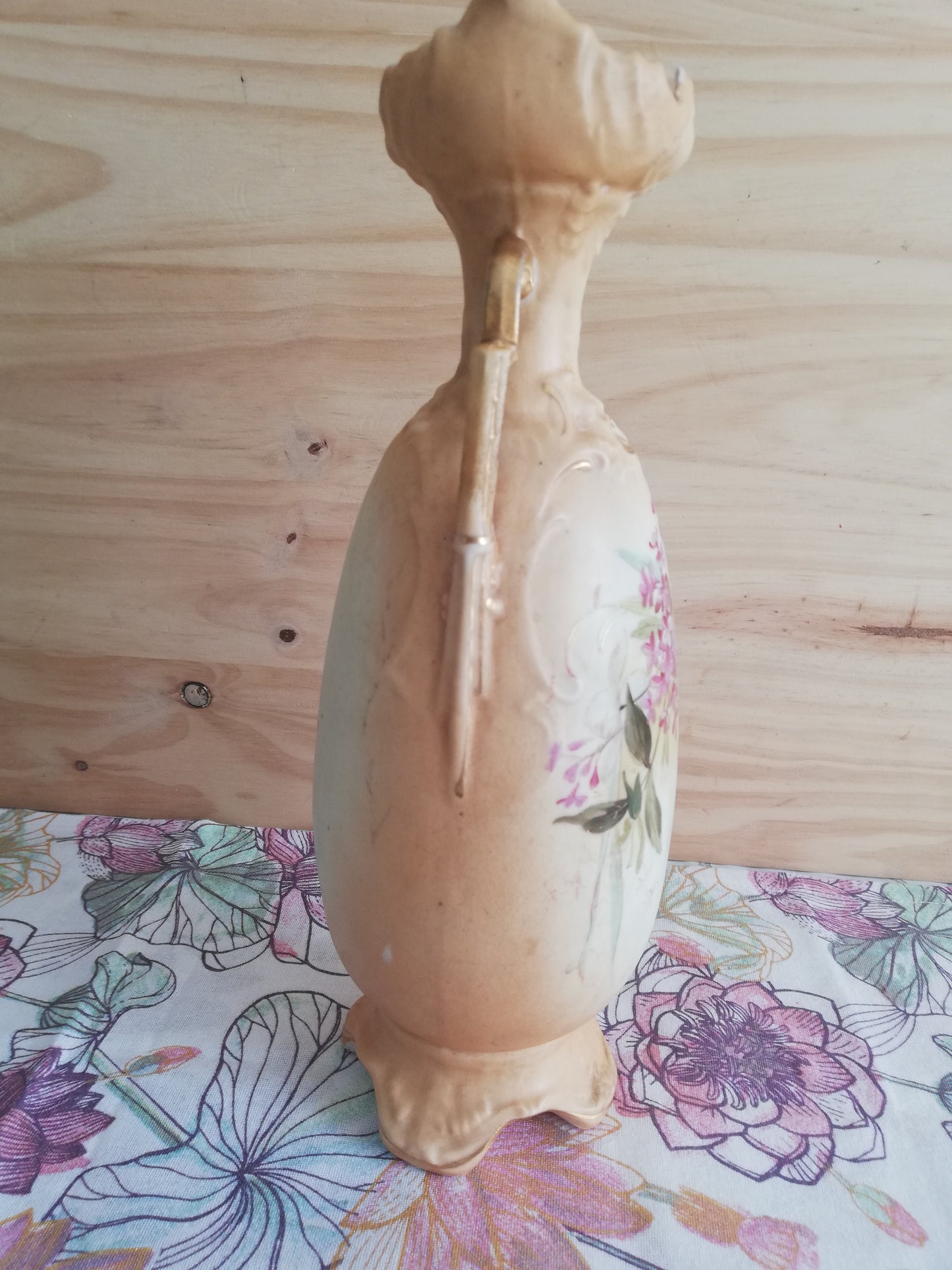 Vase Art Nouveau décor emaillé